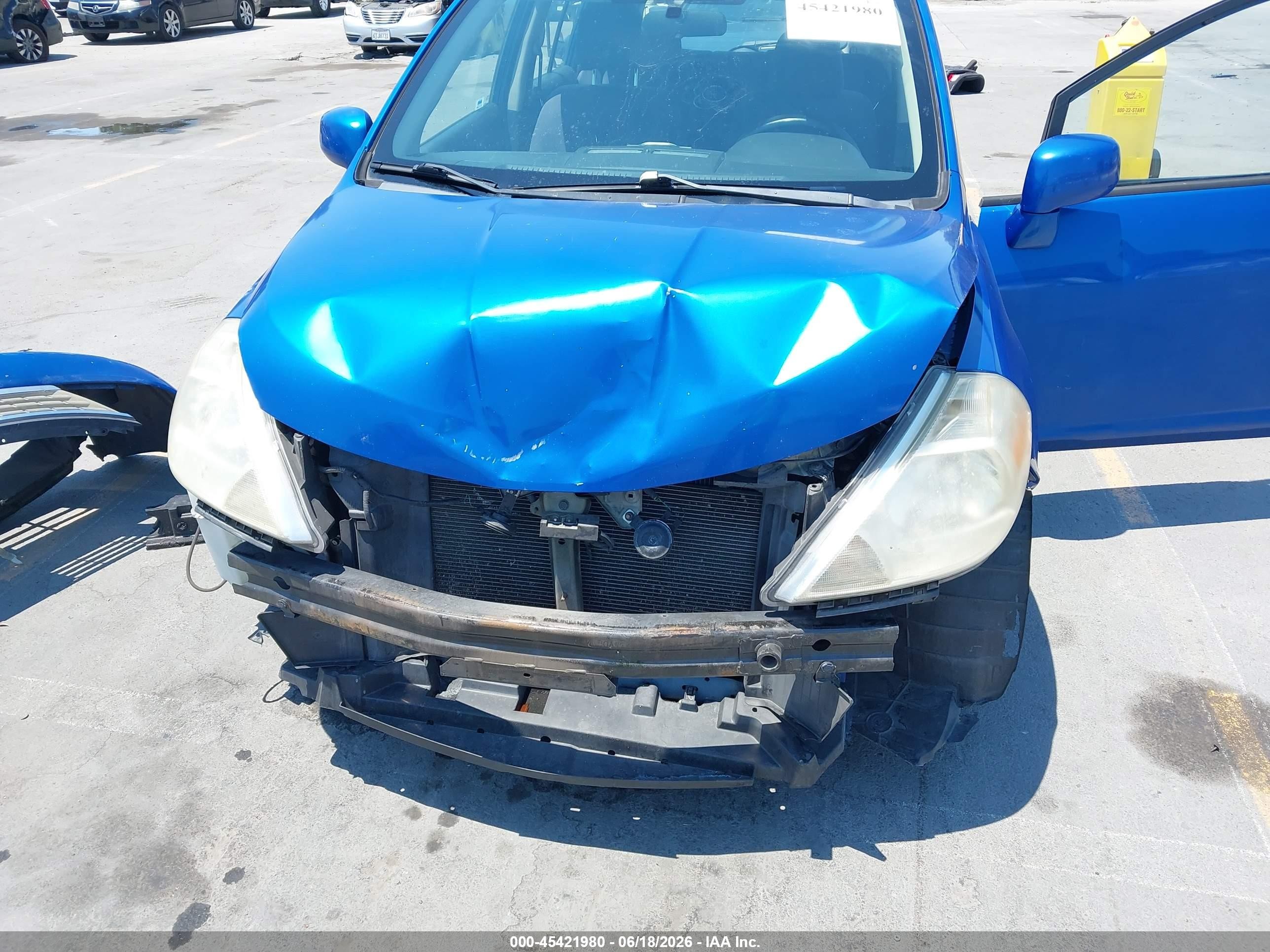 2008 Nissan Versa 1.8 S Blue vin: 3N1BC13E18L371246