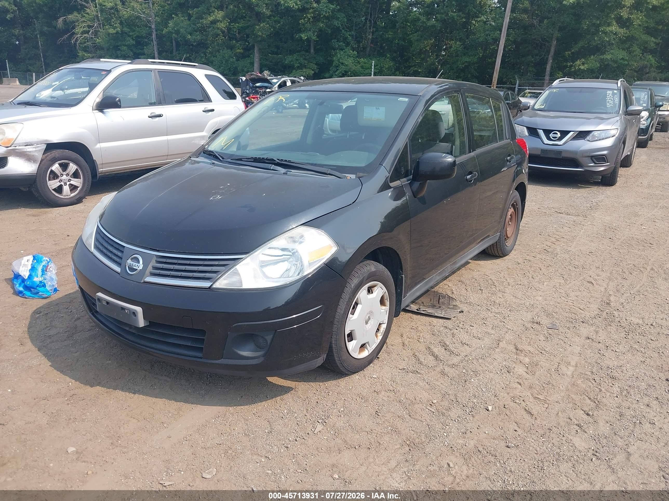 2008 Nissan Versa 1.8 S Black vin: 3N1BC13E18L411373