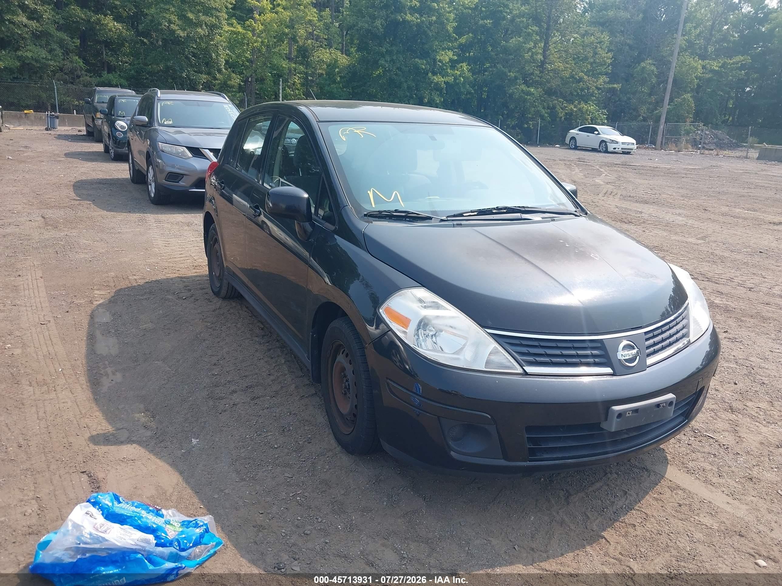 2008 Nissan Versa 1.8 S Black vin: 3N1BC13E18L411373