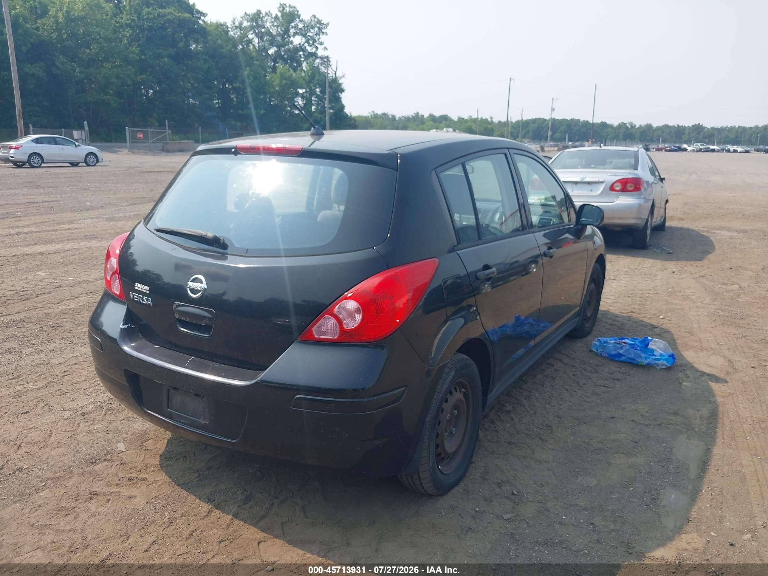 2008 Nissan Versa 1.8 S Black vin: 3N1BC13E18L411373