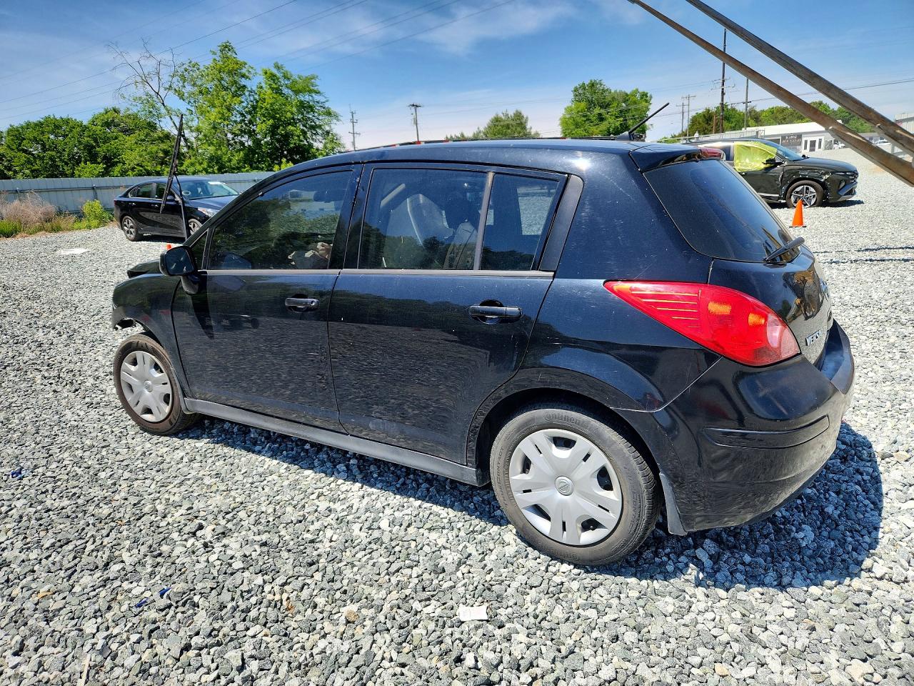 2008 Nissan Versa 1.8 S Black vin: 3N1BC13E18L449718