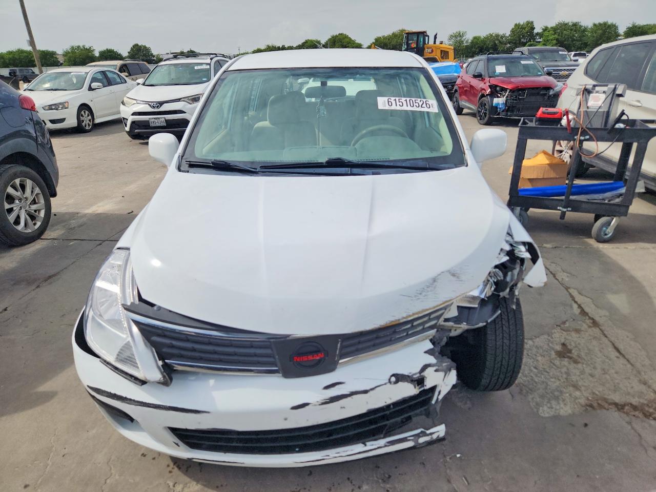 2008 Nissan Versa 1.8 S White vin: 3N1BC13E18L449797