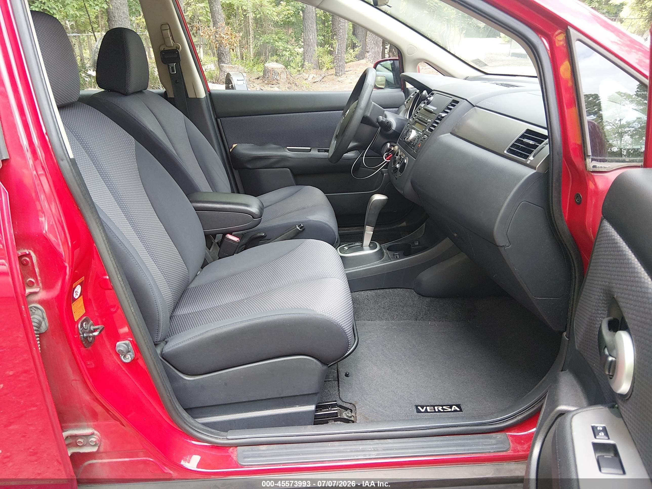 2009 Nissan Versa 1.8sl Red vin: 3N1BC13E19L419233