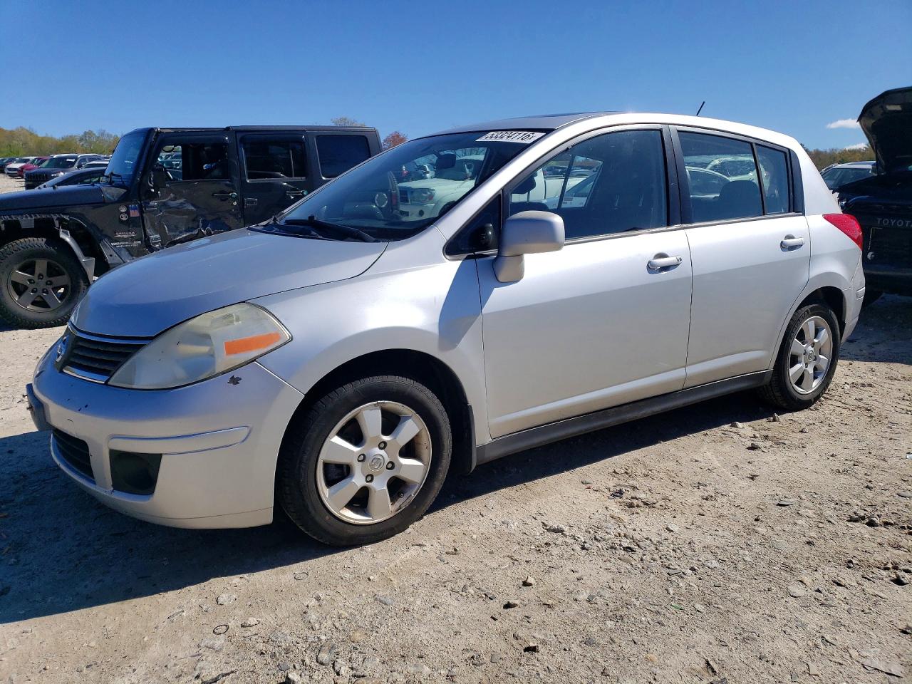 2007 Nissan Versa 1.8 S Silver vin: 3N1BC13E27L371612