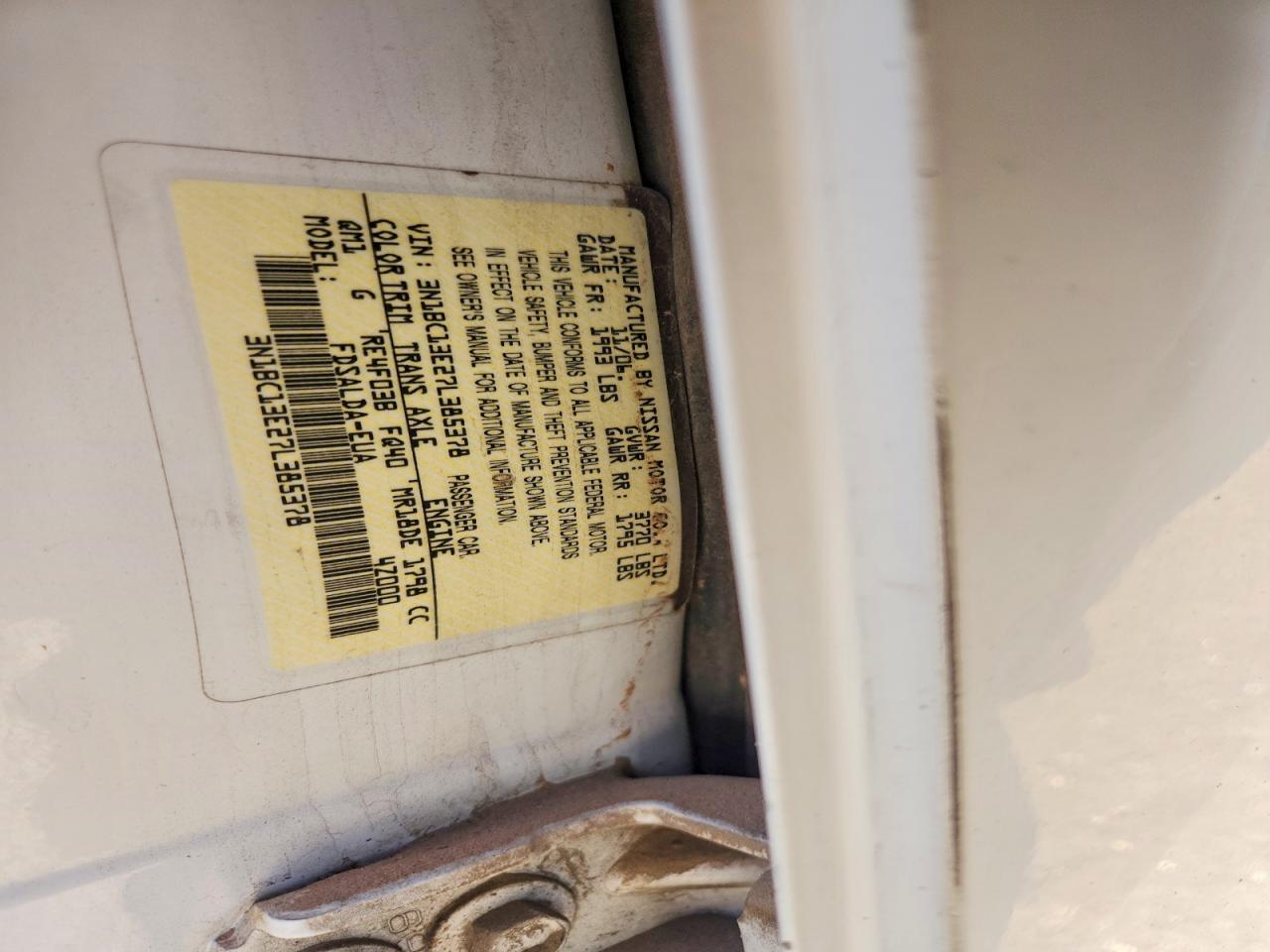 2007 Nissan Versa 1.8 S White vin: 3N1BC13E27L385378