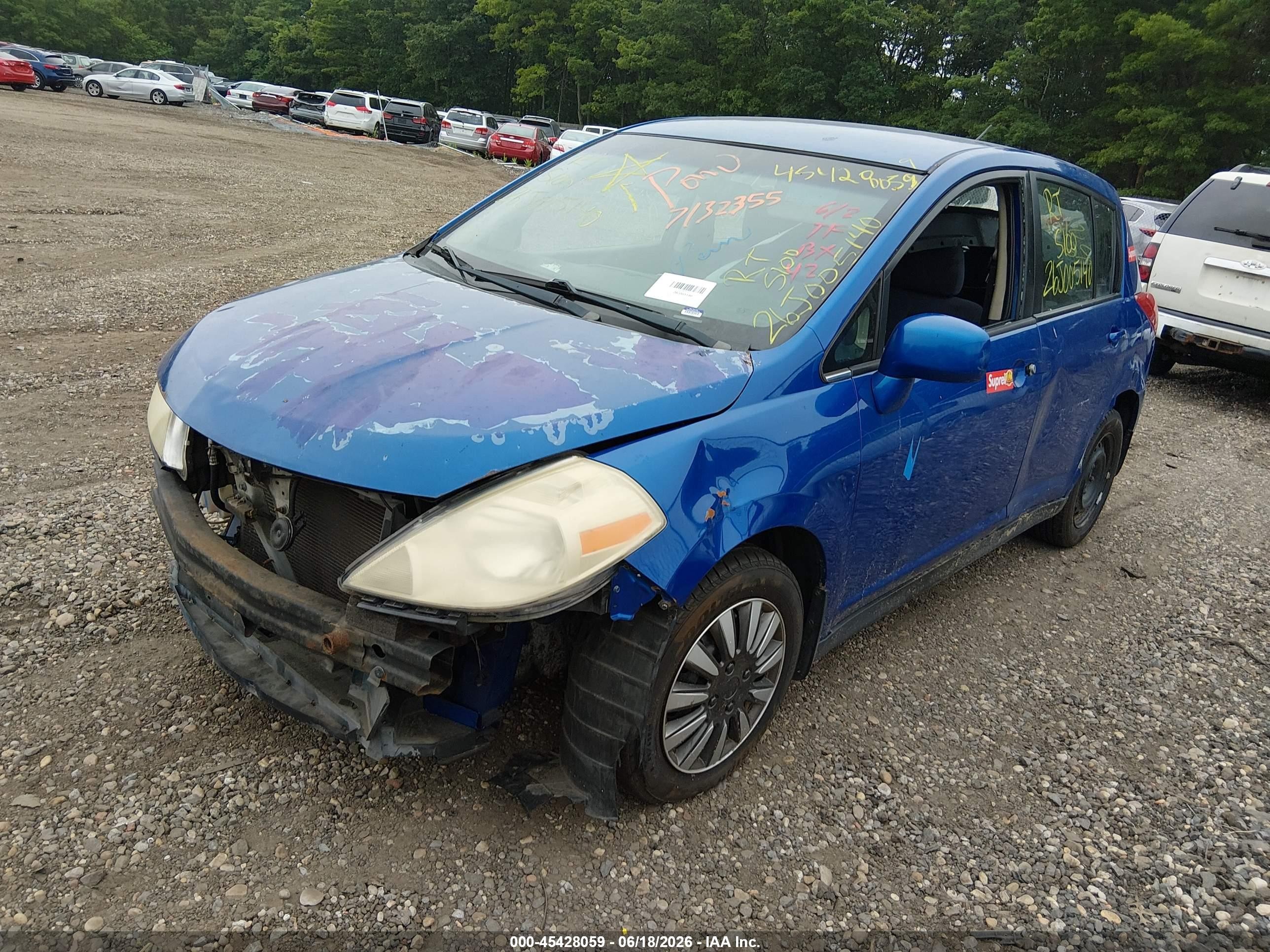 2009 Nissan Versa 1.8s Blue vin: 3N1BC13E29L376702