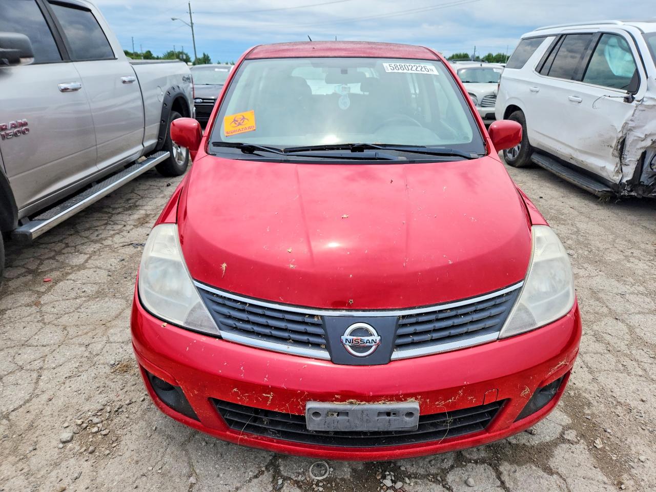 2009 Nissan Versa 1.8 S Red vin: 3N1BC13E29L407950