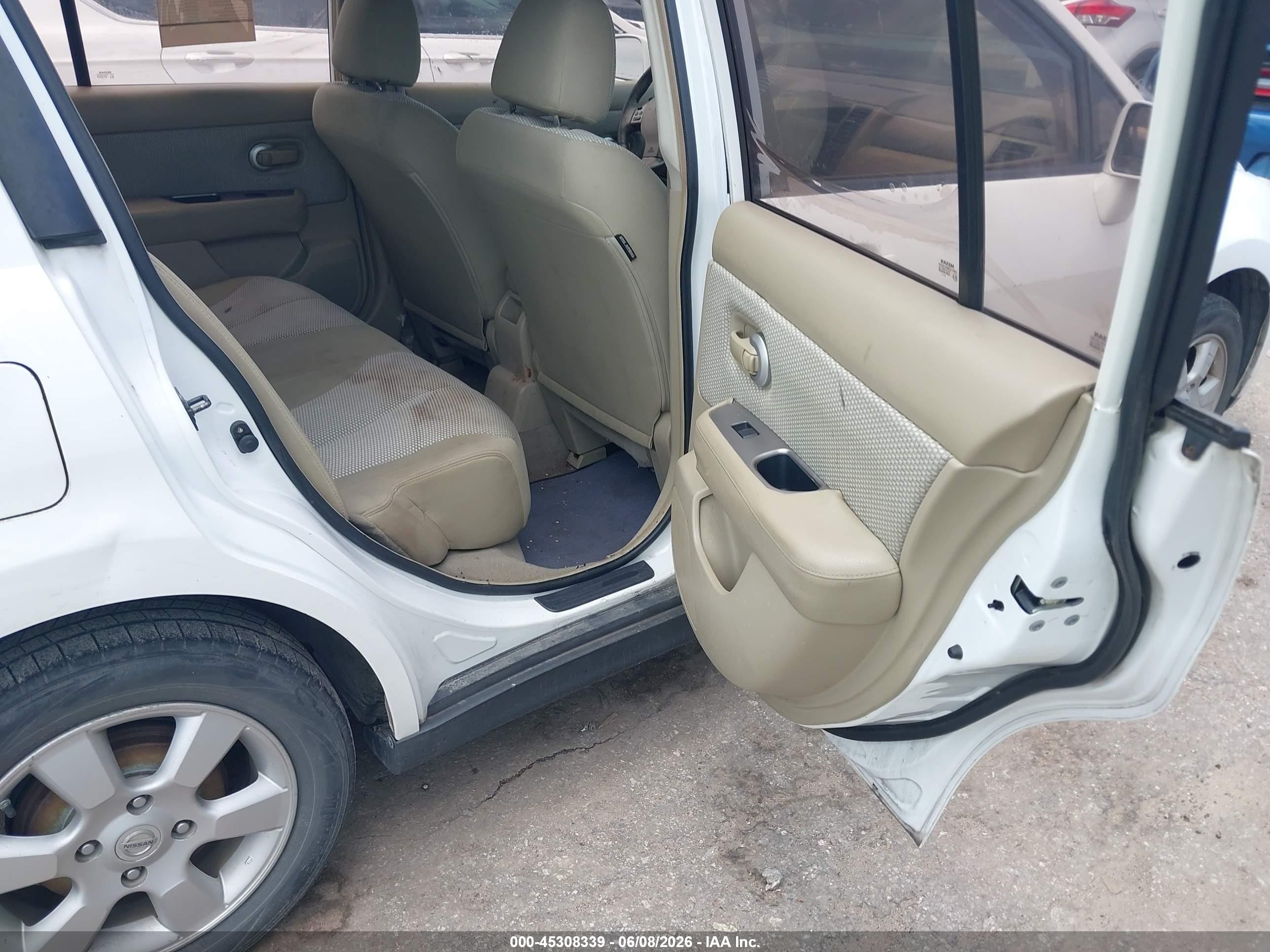 2009 Nissan Versa 1.8sl White vin: 3N1BC13E29L410864