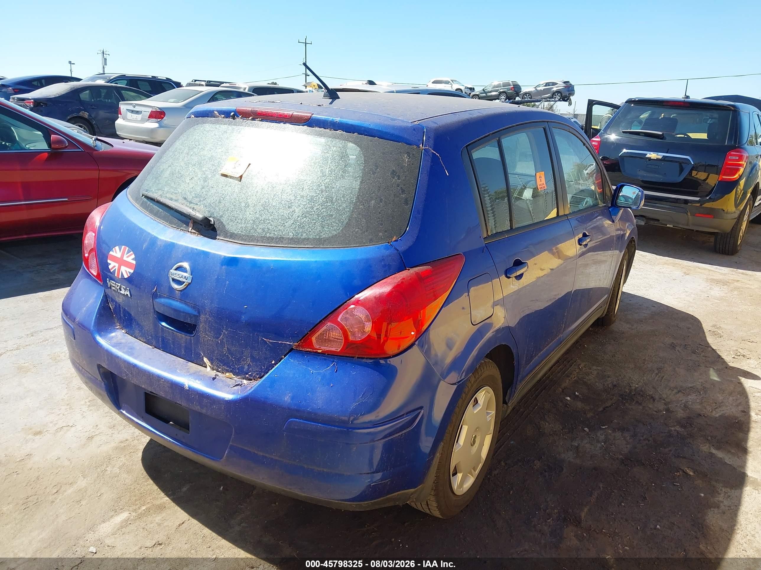 2009 Nissan Versa 1.8s Blue vin: 3N1BC13E29L448935