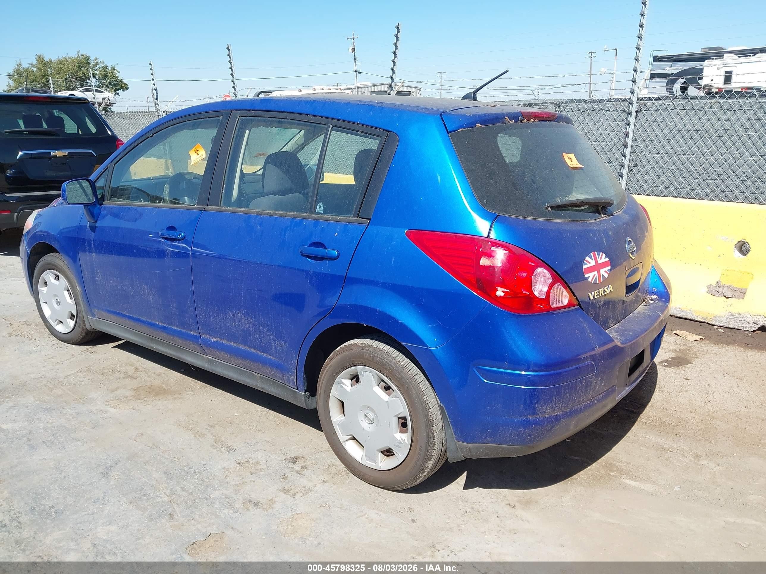 2009 Nissan Versa 1.8s Blue vin: 3N1BC13E29L448935