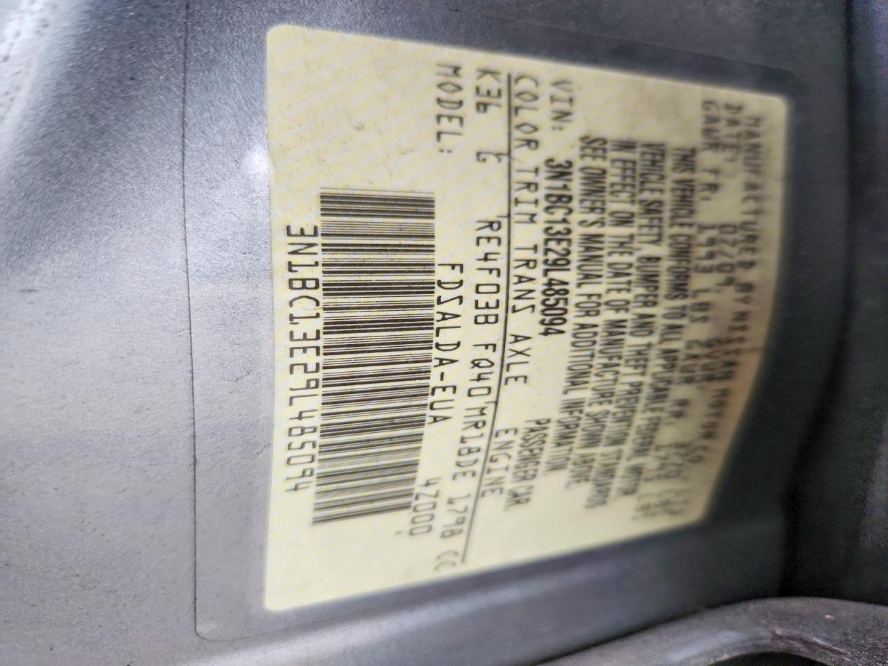 2009 Nissan Versa 1.8 S Серый vin: 3N1BC13E29L485094
