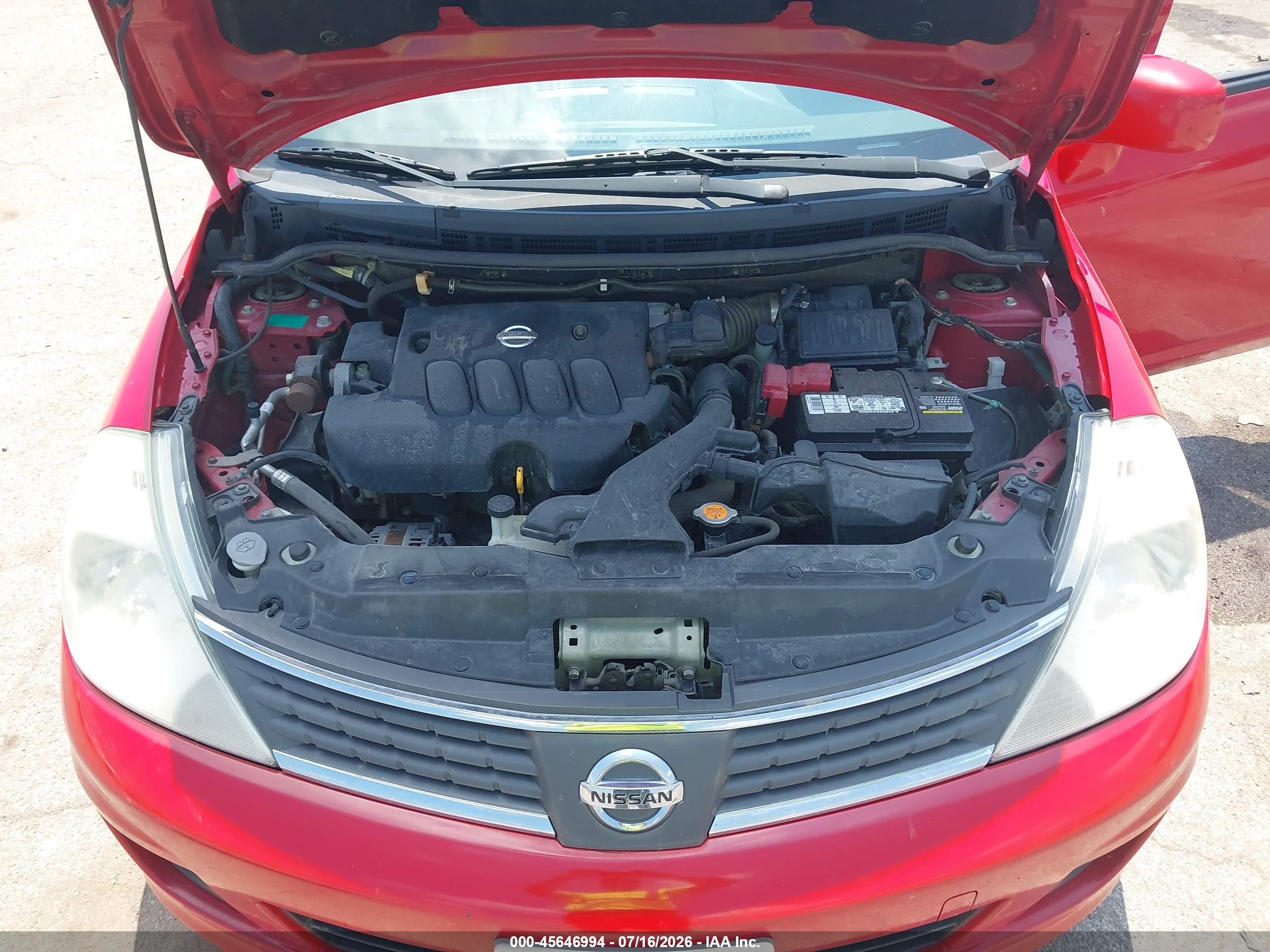 2008 Nissan Versa 1.8 Sl Красный vin: 3N1BC13E38L429843