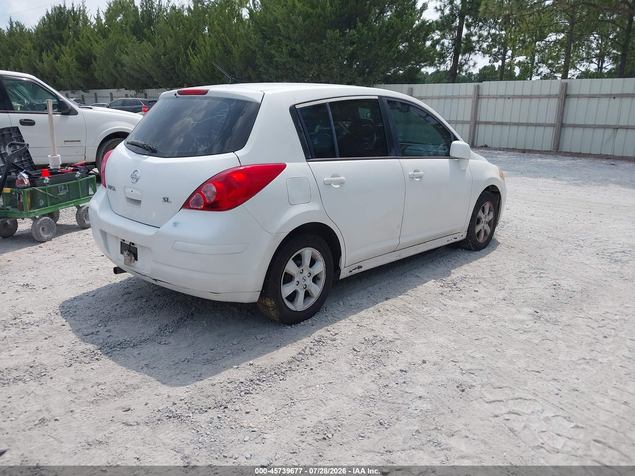 2009 Nissan Versa 1.8sl White vin: 3N1BC13E39L379012