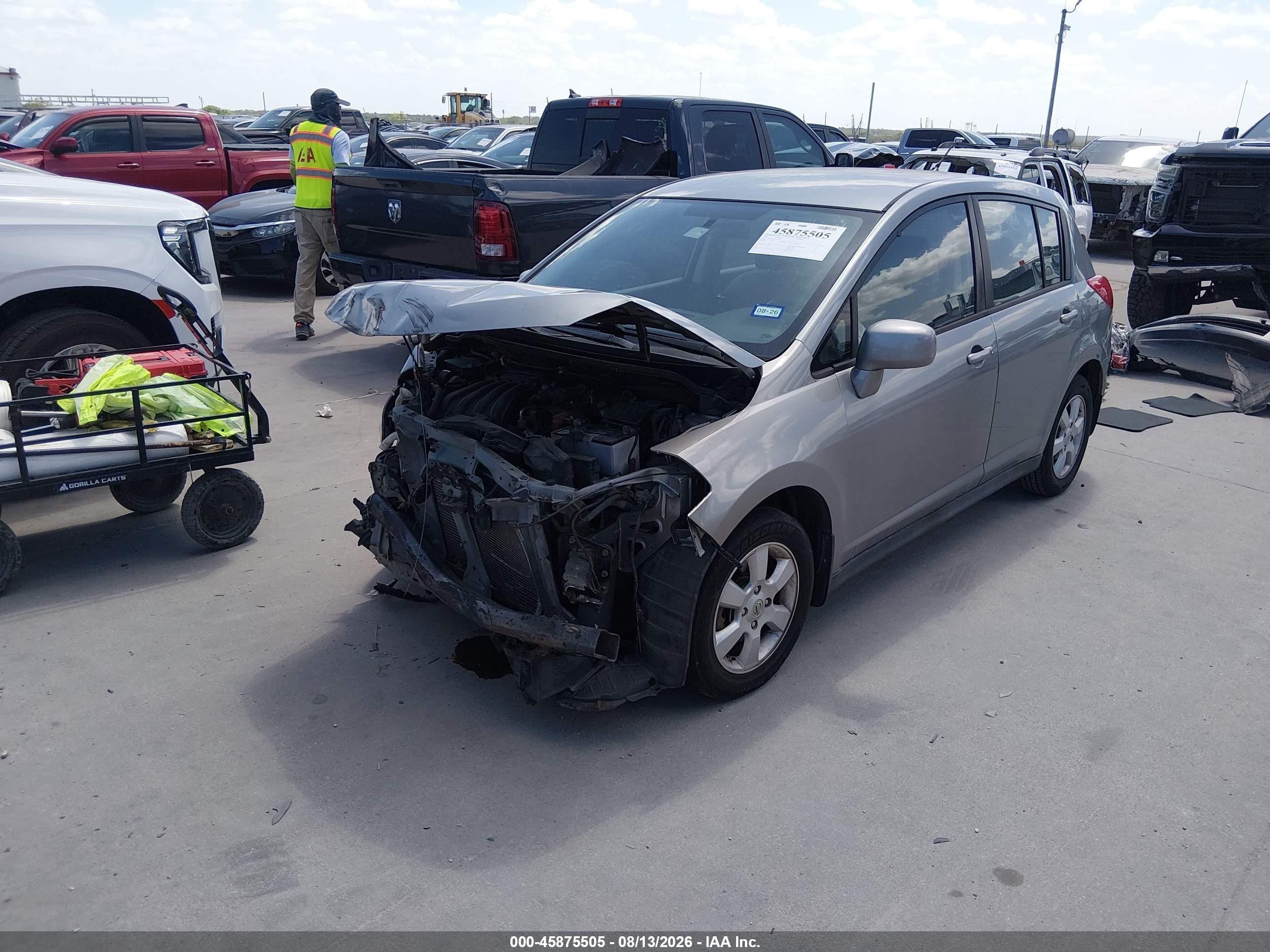 2007 Nissan Versa 1.8sl Silver vin: 3N1BC13E47L362202