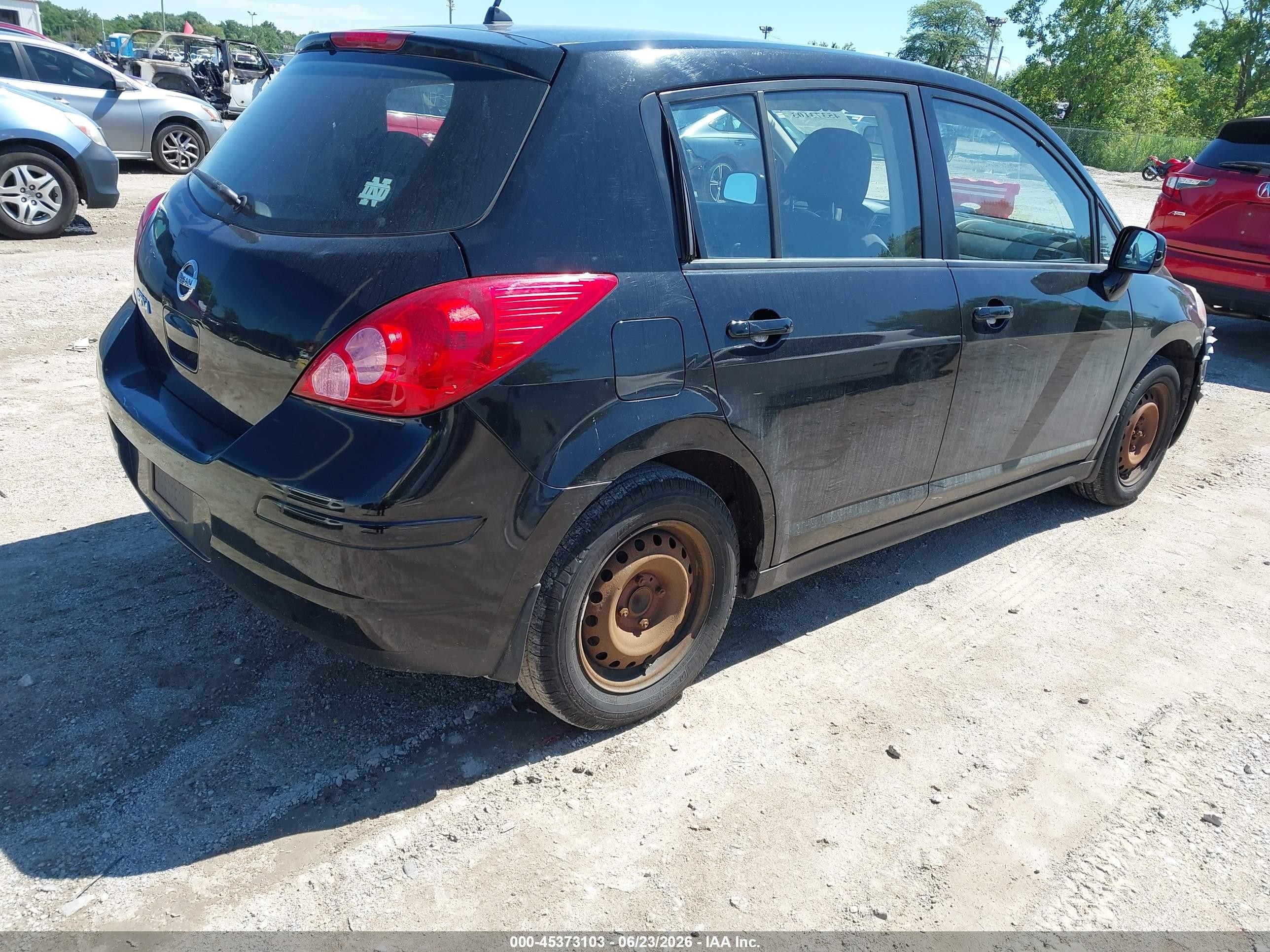 2007 Nissan Versa 1.8s Black vin: 3N1BC13E47L382790