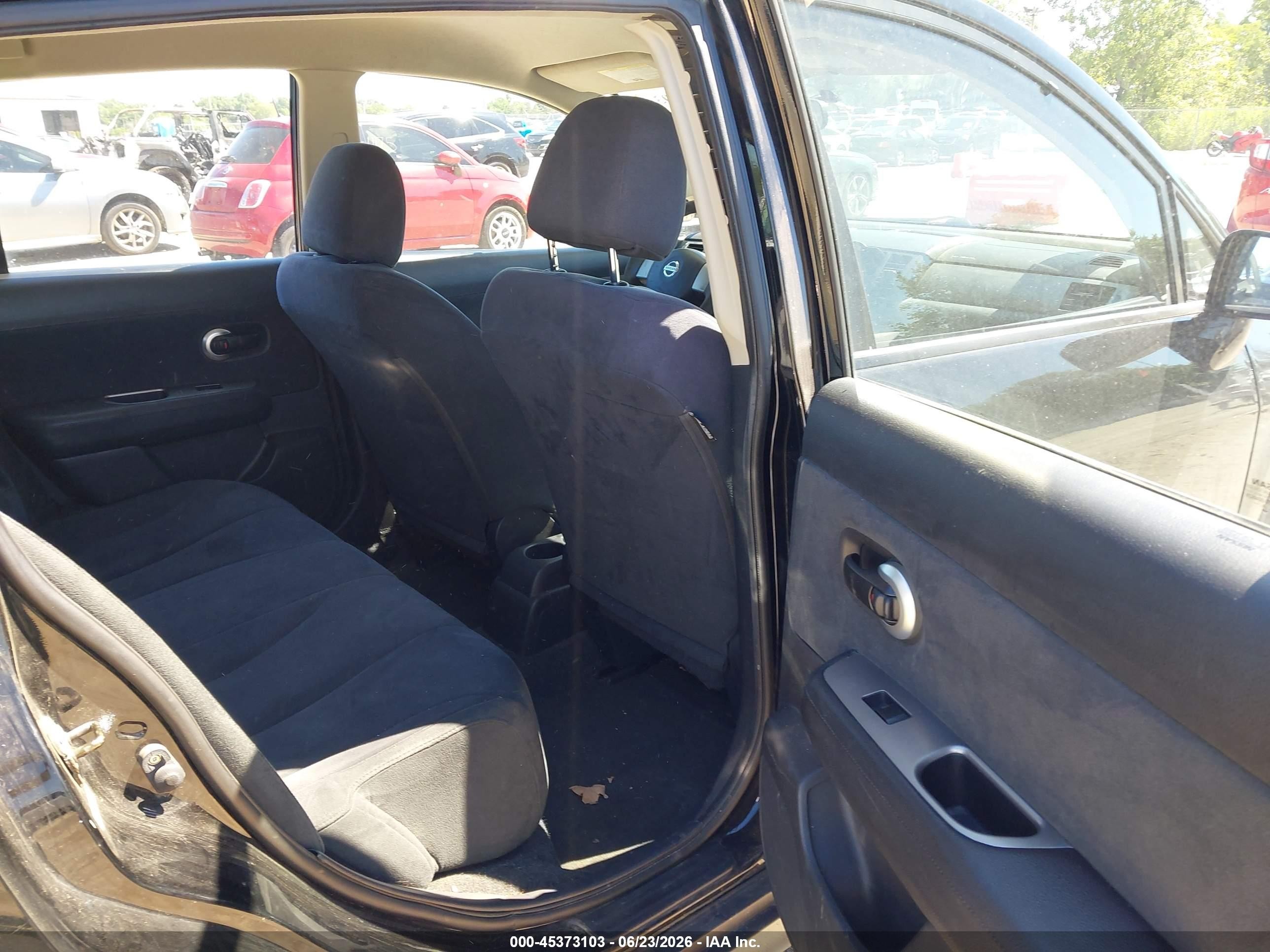 2007 Nissan Versa 1.8s Black vin: 3N1BC13E47L382790