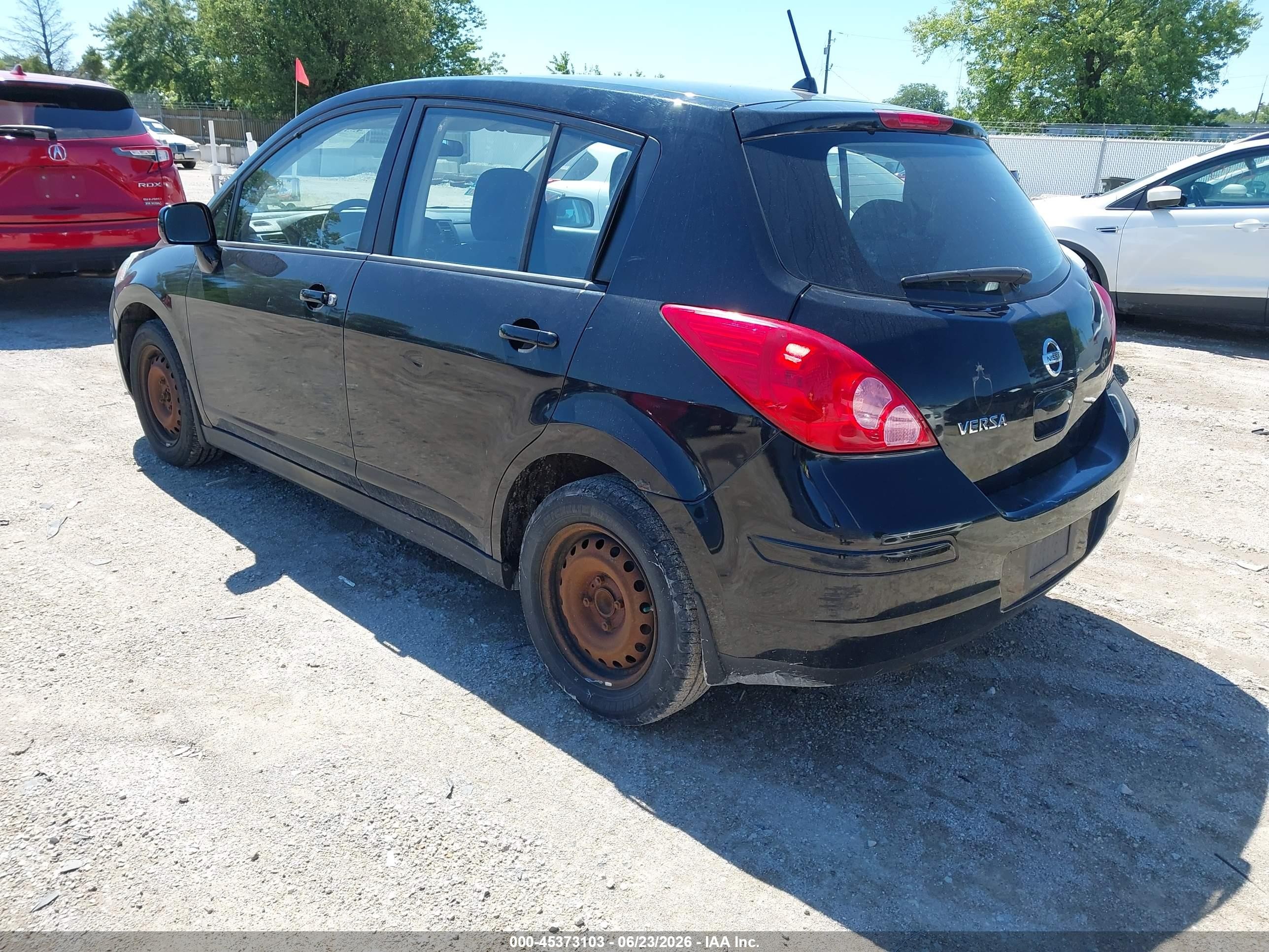 2007 Nissan Versa 1.8s Black vin: 3N1BC13E47L382790