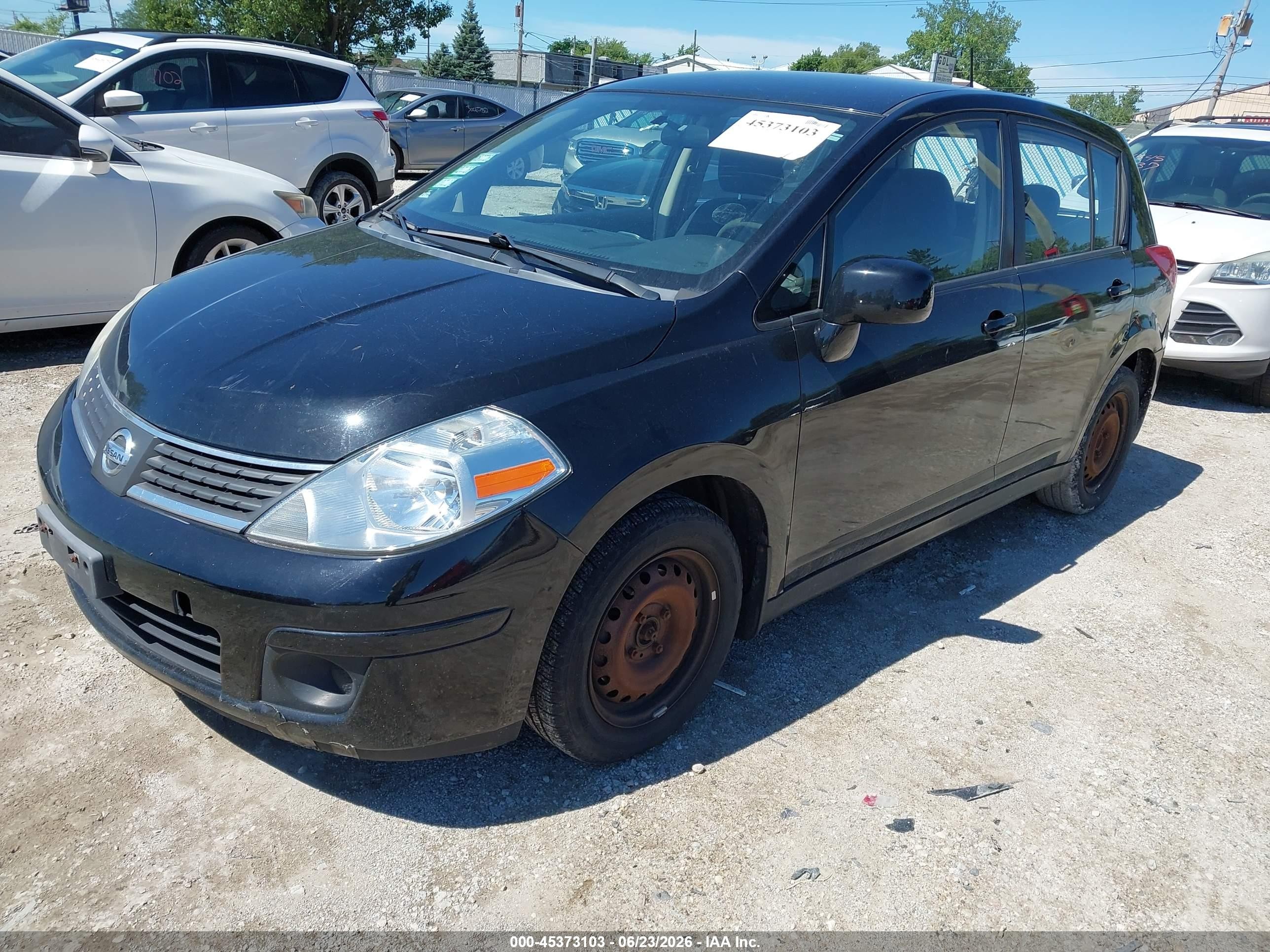 2007 Nissan Versa 1.8s Black vin: 3N1BC13E47L382790