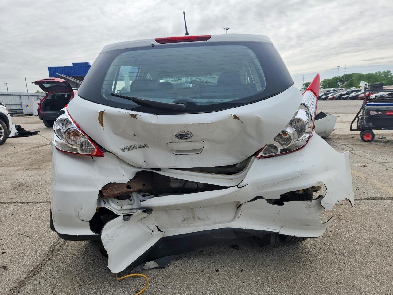 2007 Nissan Versa 1.8 S White vin: 3N1BC13E47L385379