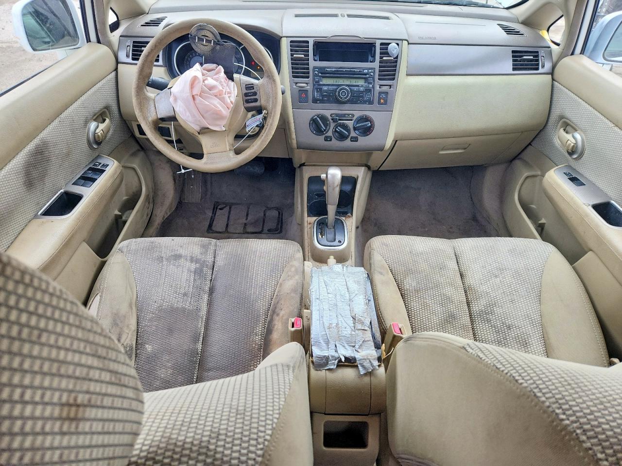 2007 Nissan Versa 1.8 S White vin: 3N1BC13E47L385379