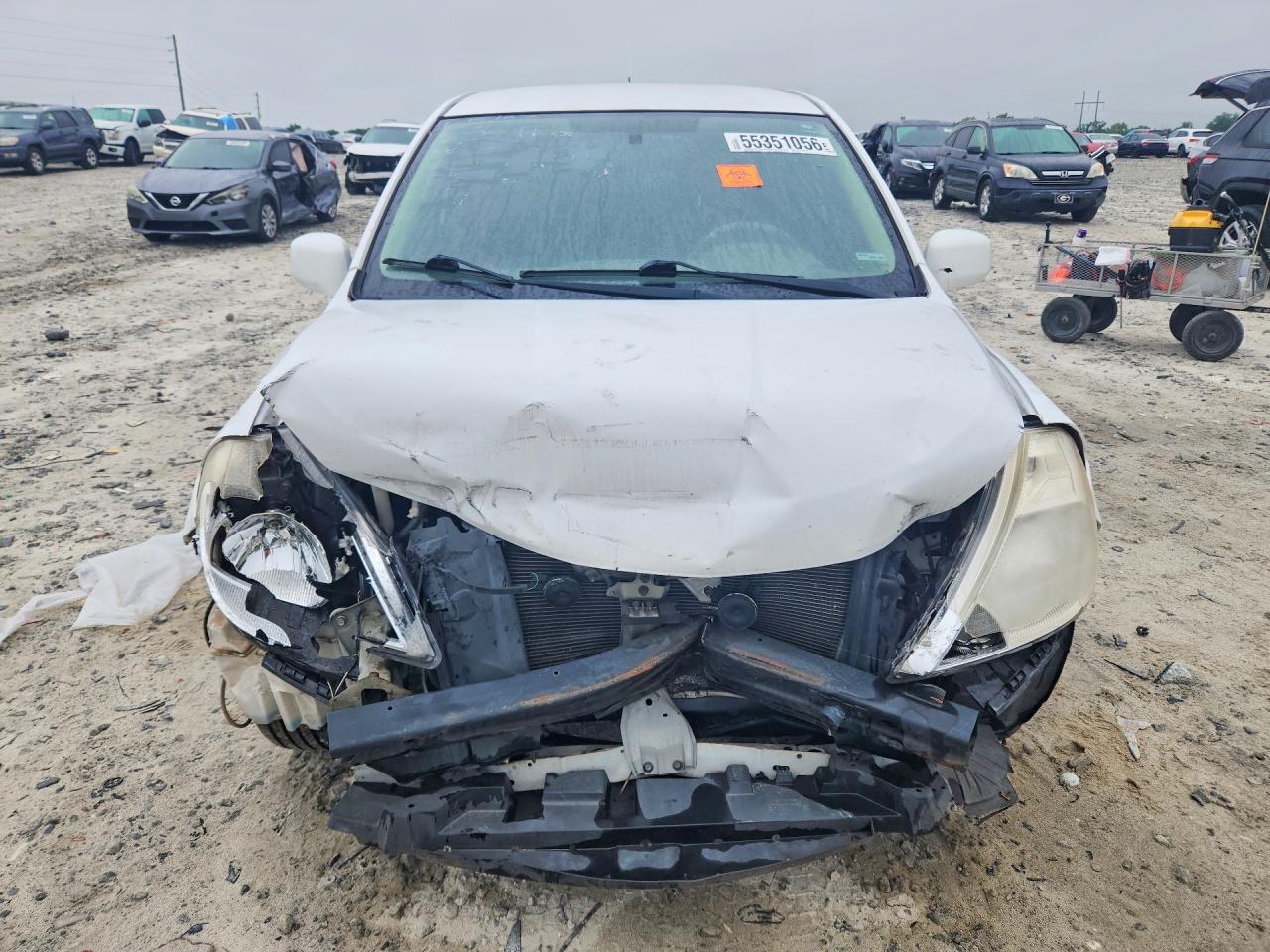 2007 Nissan Versa 1.8 S White vin: 3N1BC13E47L403444