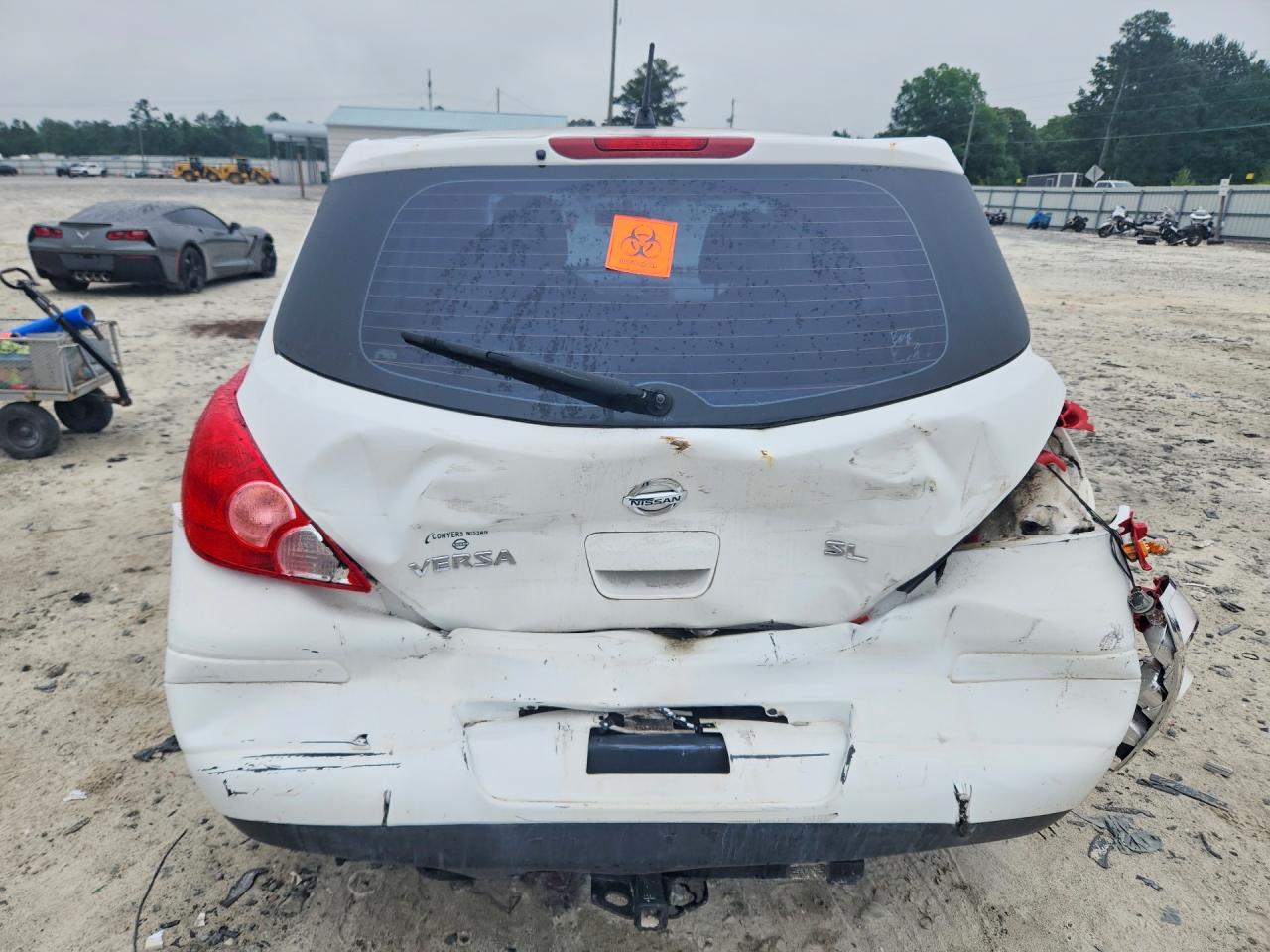 2007 Nissan Versa 1.8 S White vin: 3N1BC13E47L403444