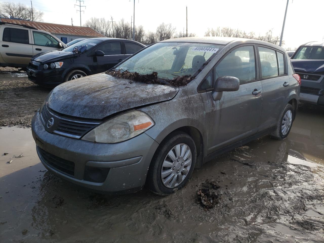 2009 Nissan Versa 1.8 S Серый vin: 3N1BC13E49L366351