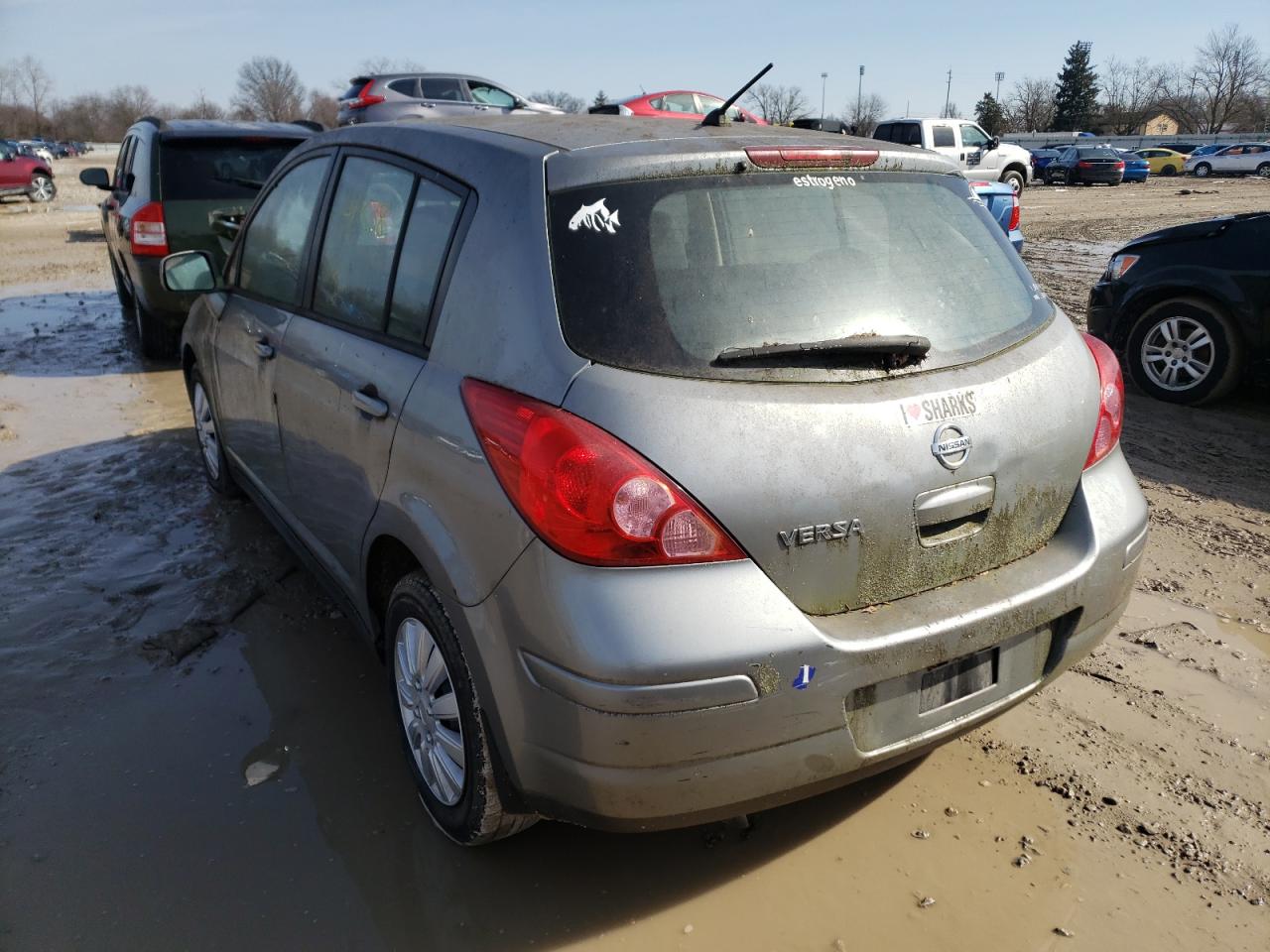 2009 Nissan Versa 1.8 S Серый vin: 3N1BC13E49L366351