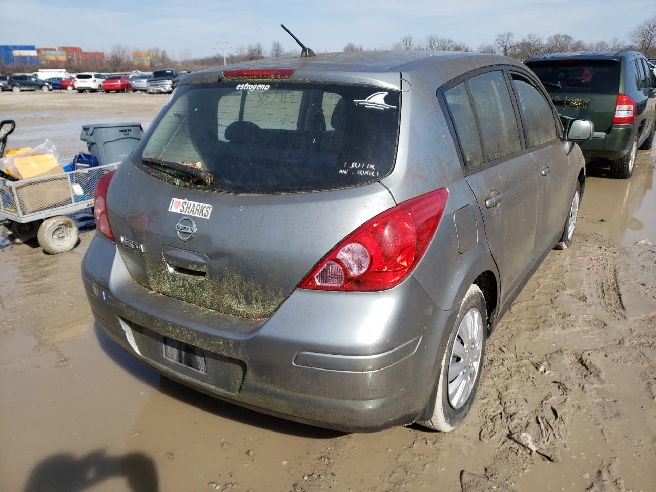 2009 Nissan Versa 1.8 S Серый vin: 3N1BC13E49L366351