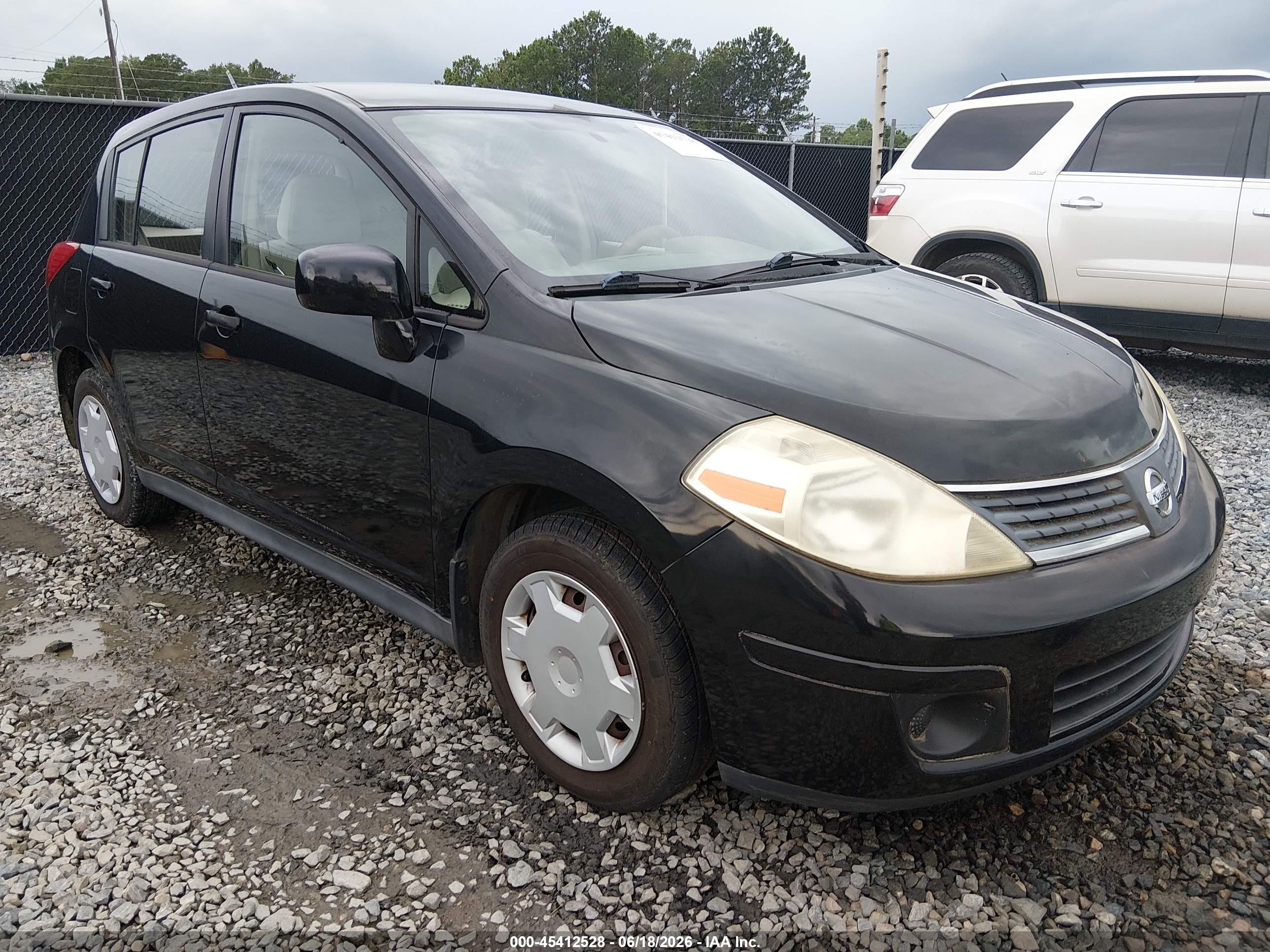2007 Nissan Versa 1.8s Black vin: 3N1BC13E57L367604