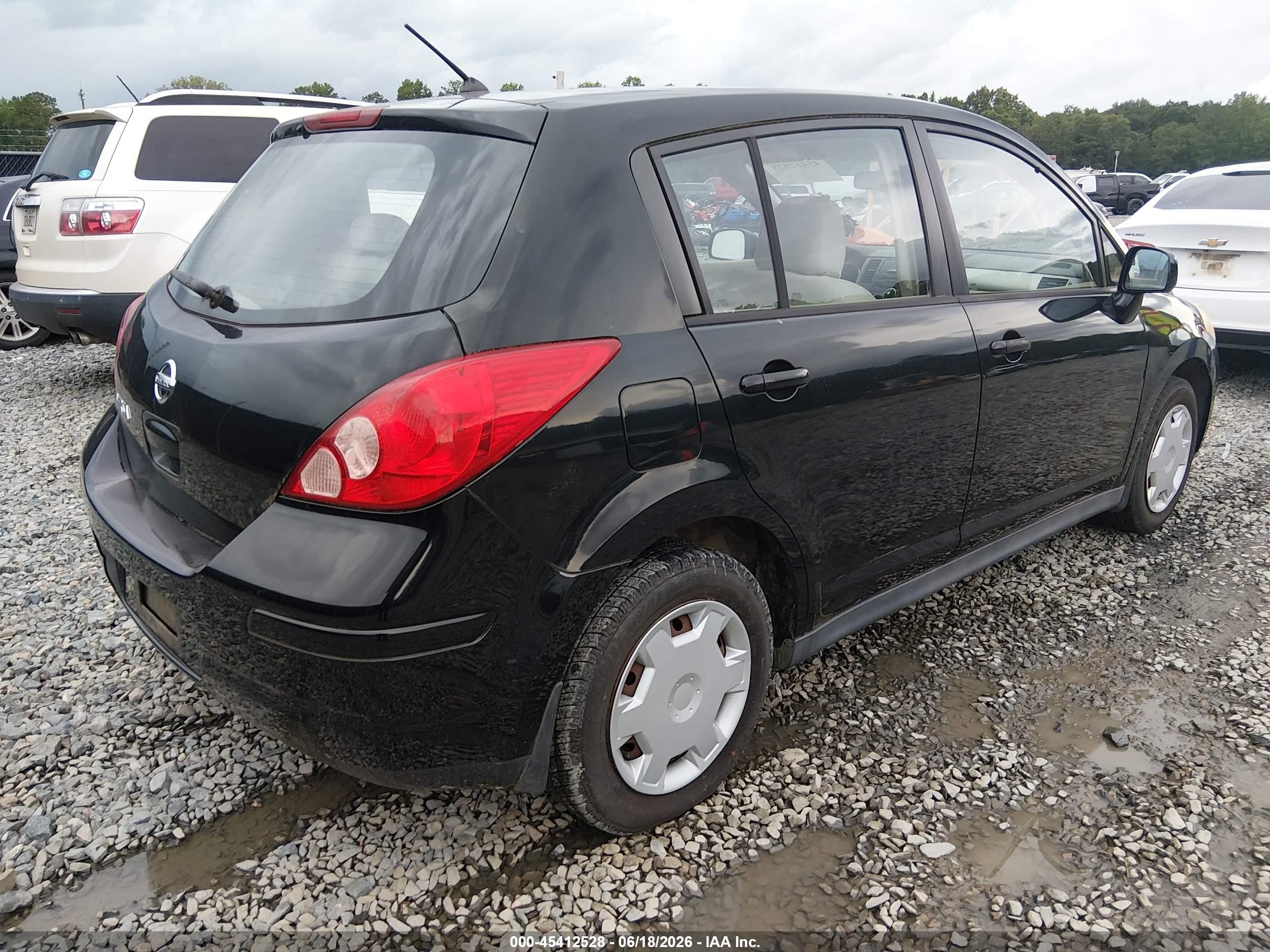 2007 Nissan Versa 1.8s Black vin: 3N1BC13E57L367604