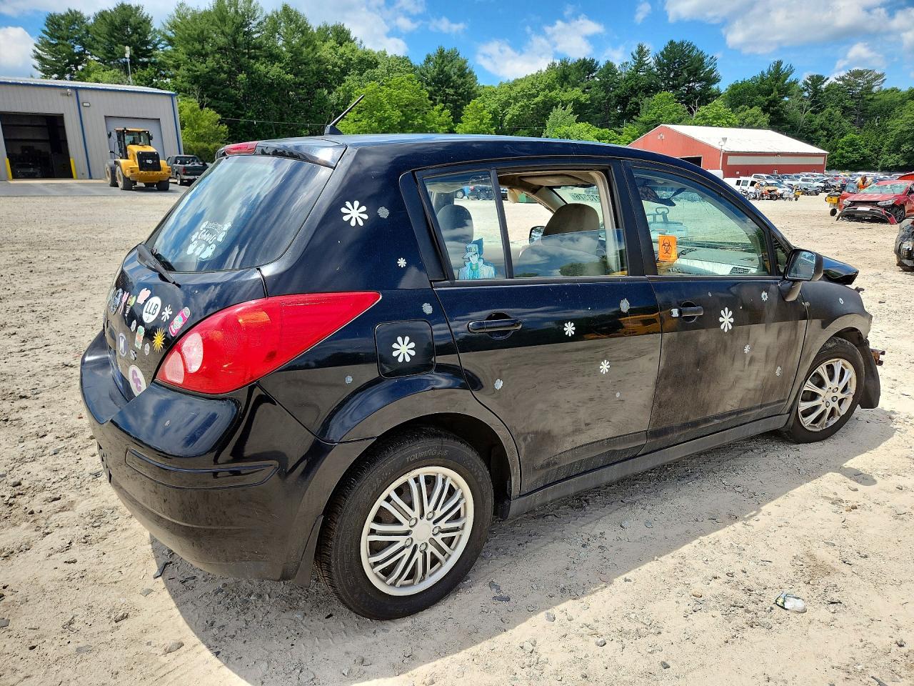 2007 Nissan Versa 1.8 S Black vin: 3N1BC13E57L425663