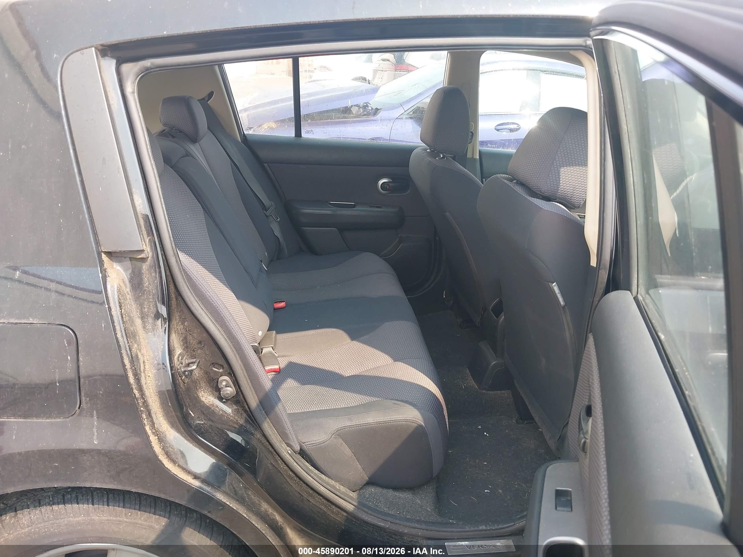 2008 Nissan Versa 1.8 Sl Black vin: 3N1BC13E58L410887