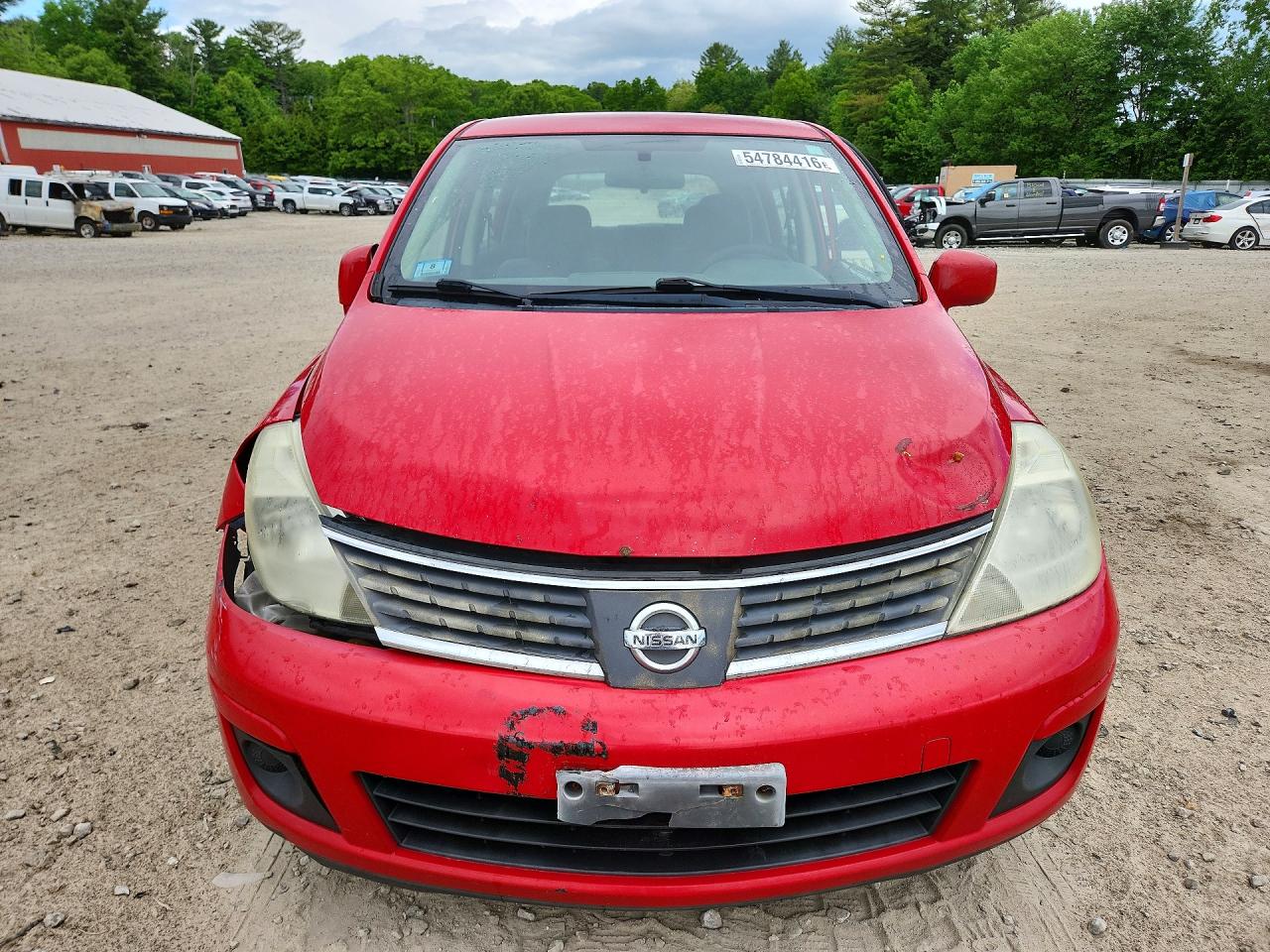 2009 Nissan Versa 1.8 S Red vin: 3N1BC13E59L357884