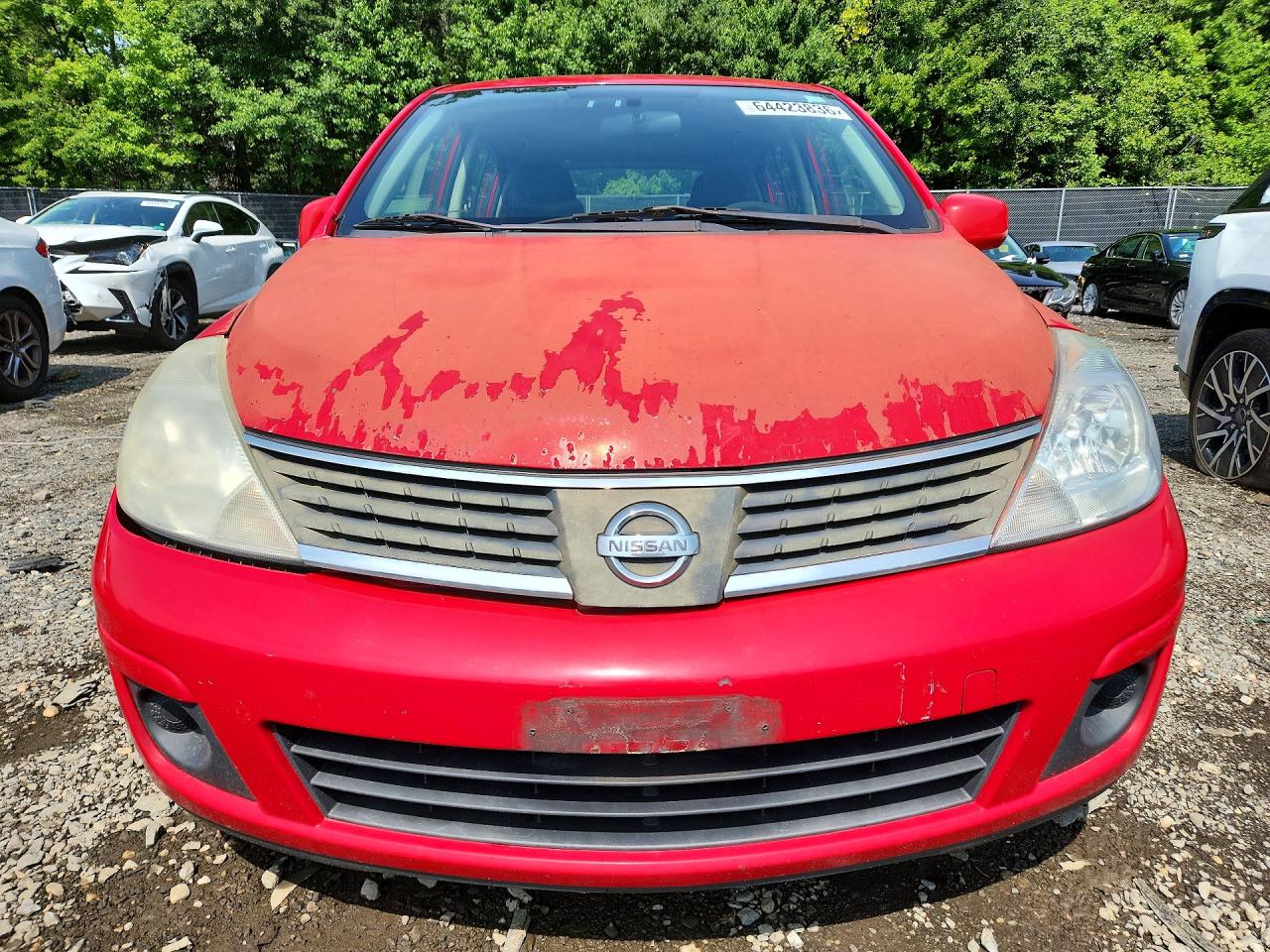 2009 Nissan Versa 1.8 S Red vin: 3N1BC13E59L383336