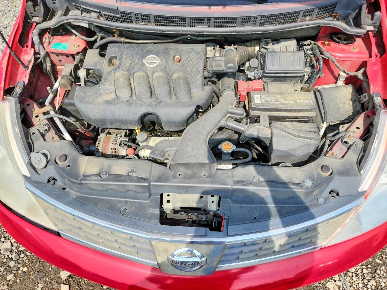 2009 Nissan Versa 1.8 S Red vin: 3N1BC13E59L383336