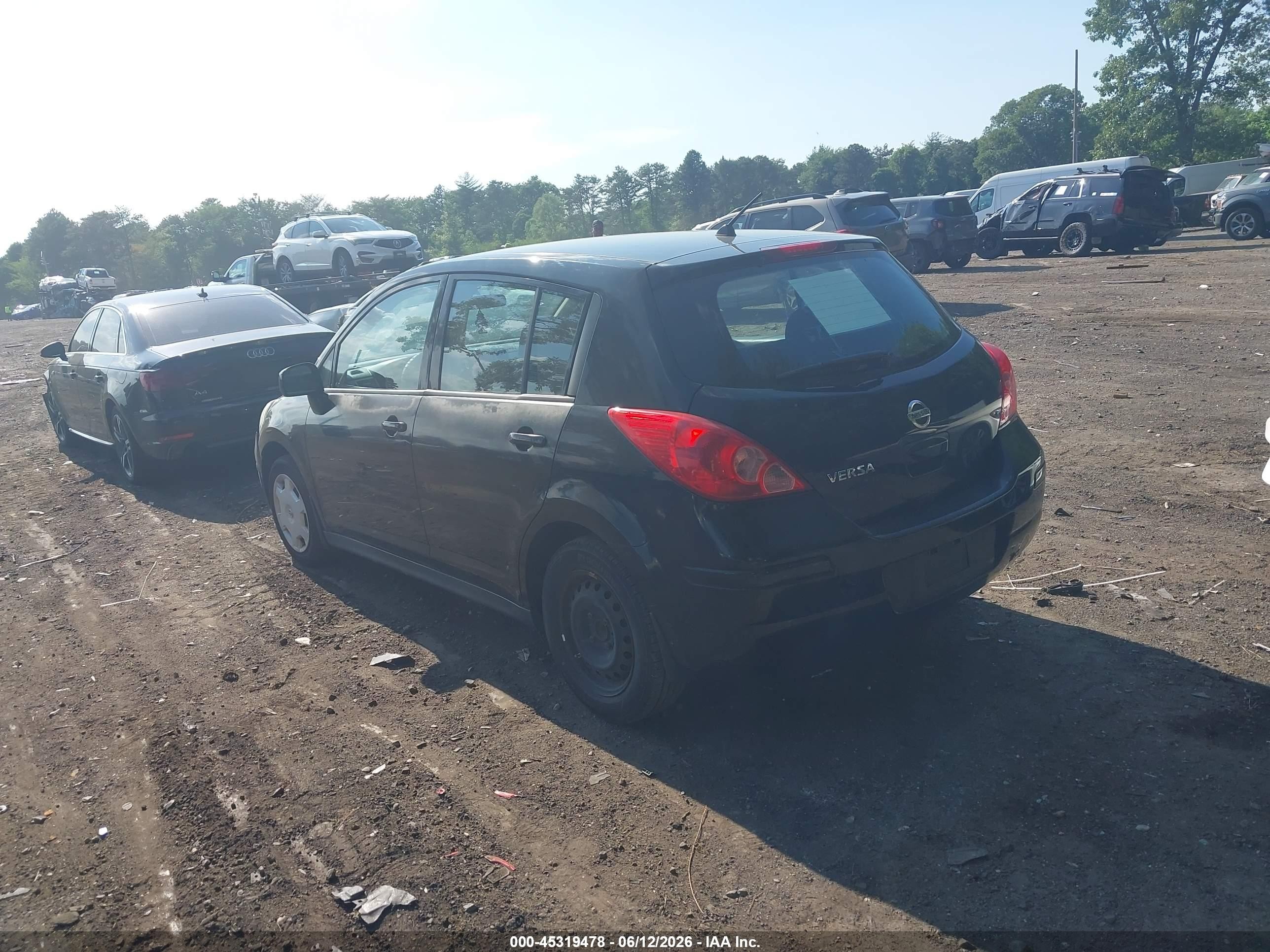 2009 Nissan Versa 1.8s Black vin: 3N1BC13E59L393445