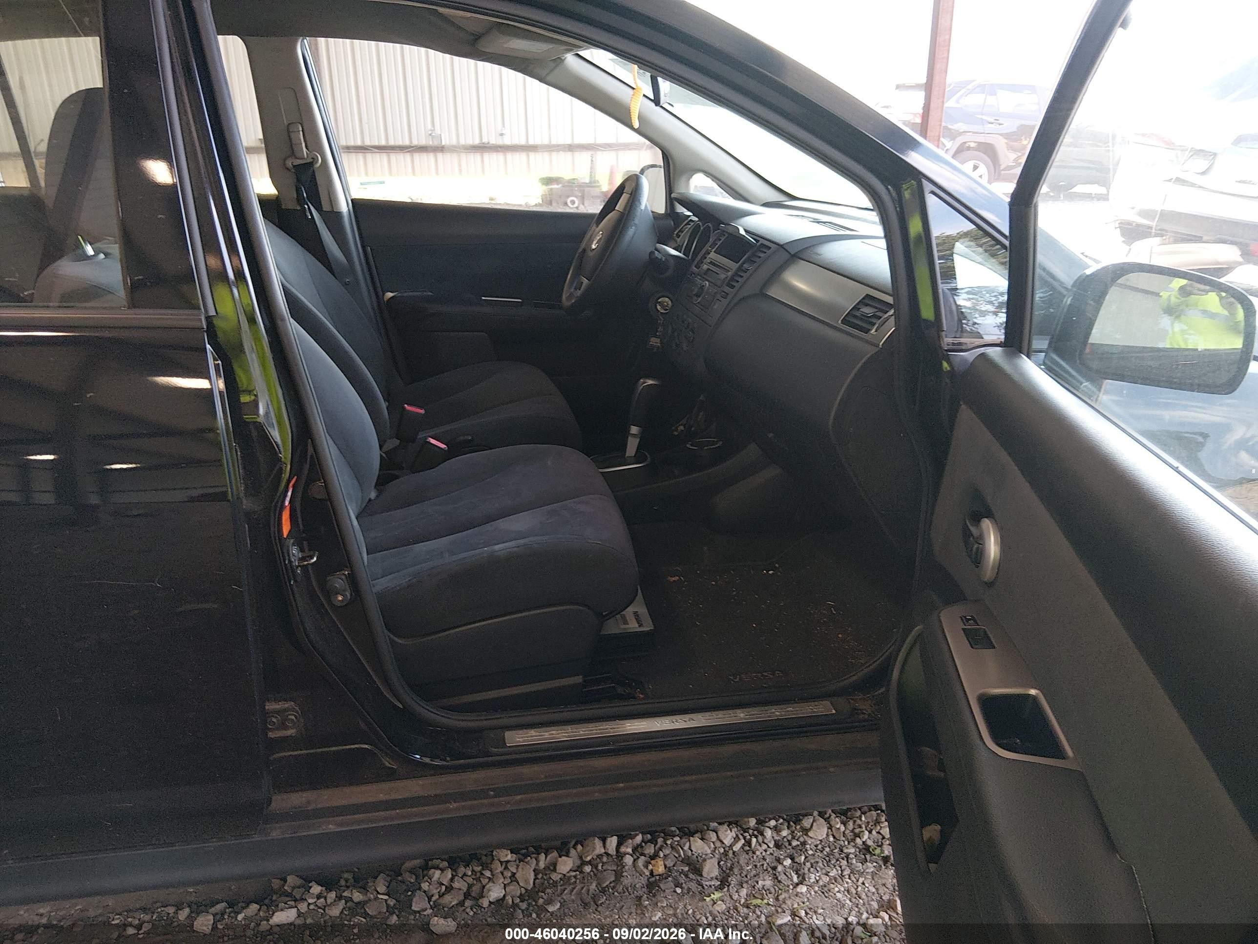 2009 Nissan Versa 1.8s Black vin: 3N1BC13E59L450467