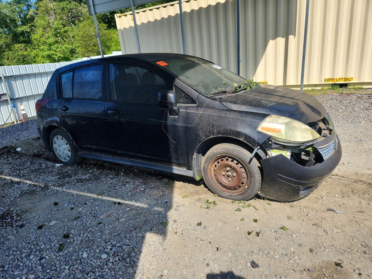 2007 Nissan Versa 1.8 S Black vin: 3N1BC13E67L382032