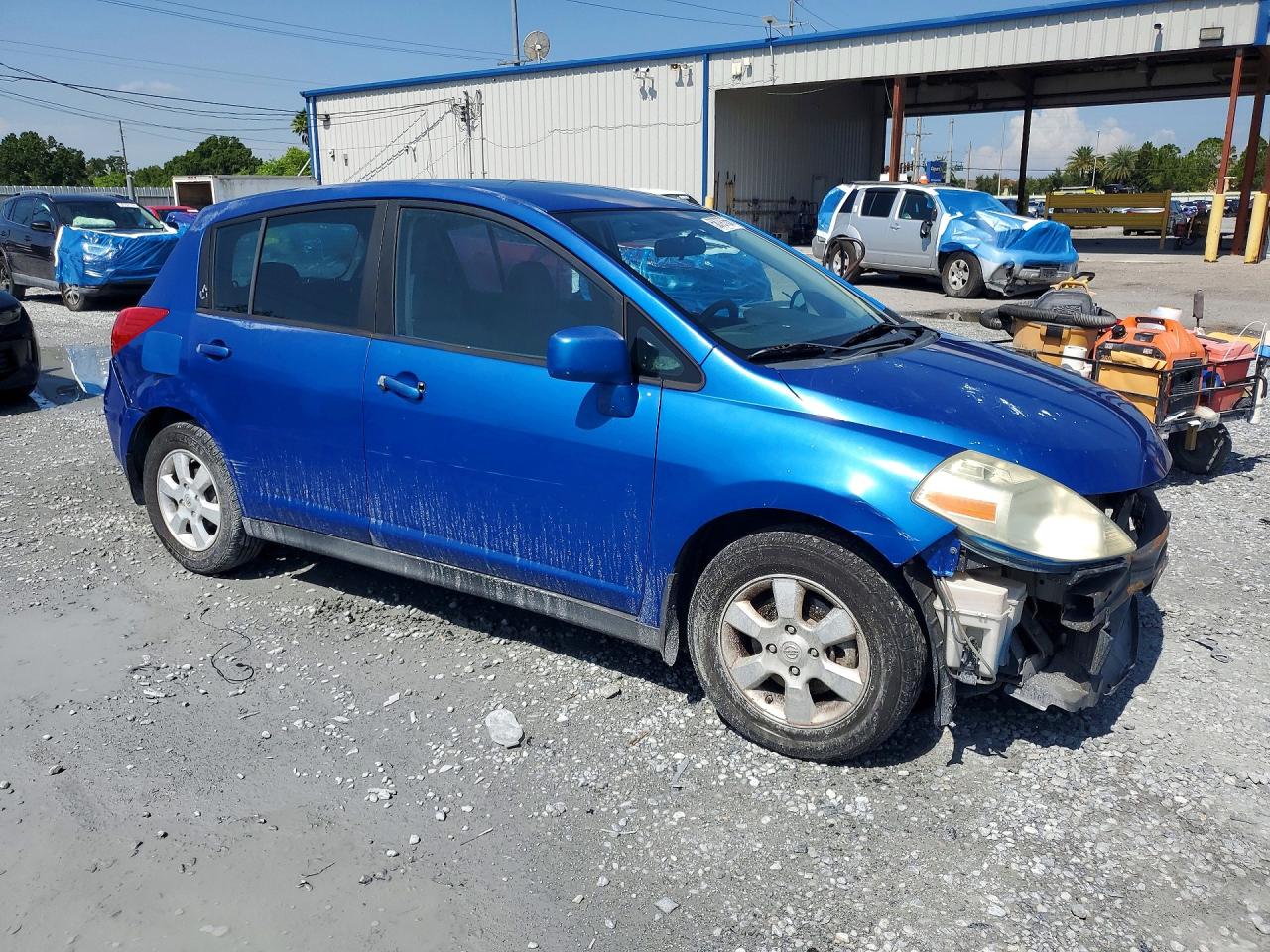 2008 Nissan Versa S Blue vin: 3N1BC13E68L425348