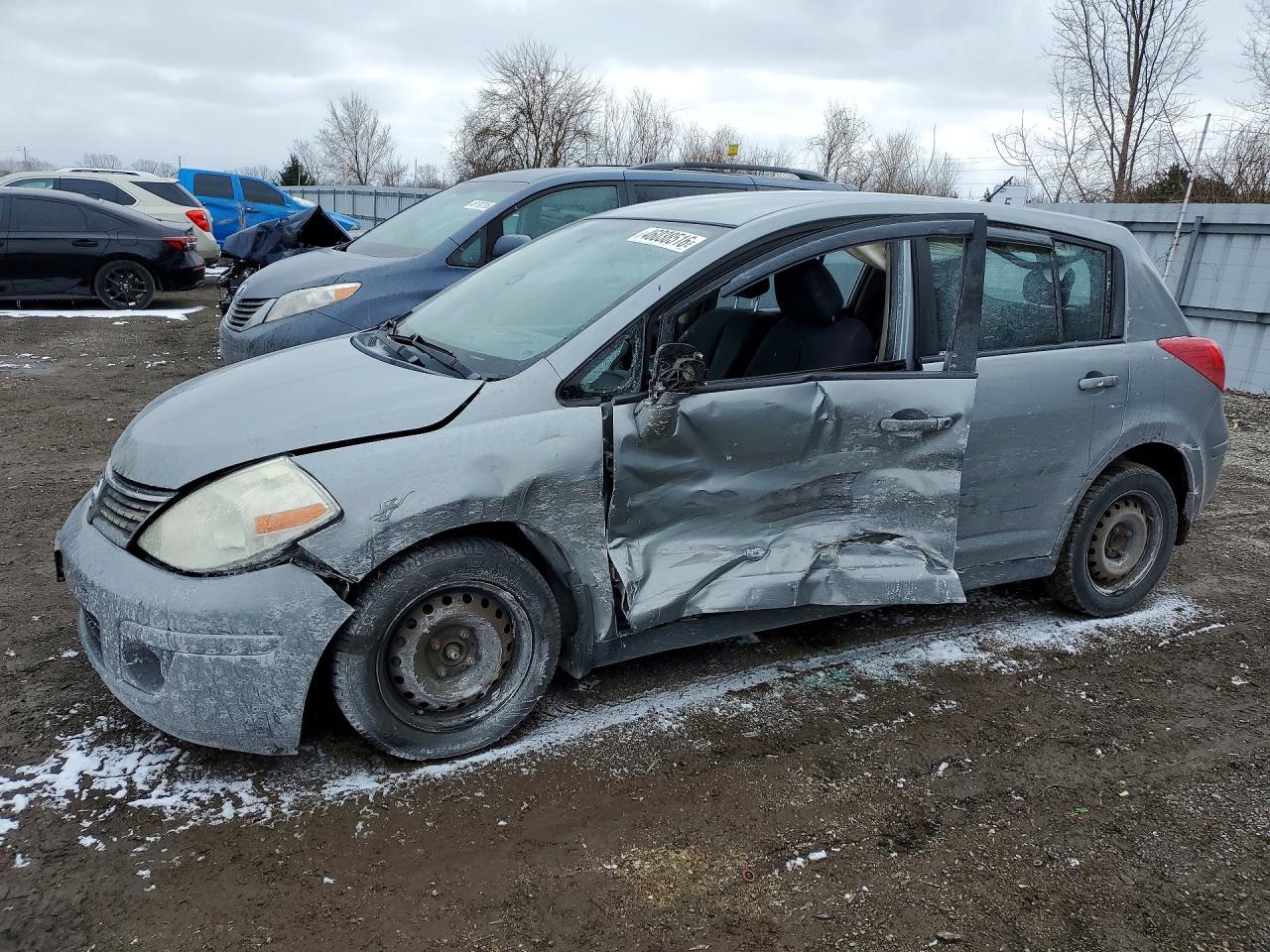 2008 Nissan Versa Gray vin: 3N1BC13E68L436088