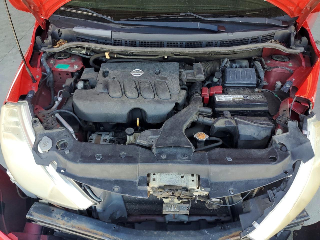 2009 Nissan Versa 1.8 S Red vin: 3N1BC13E69L371289