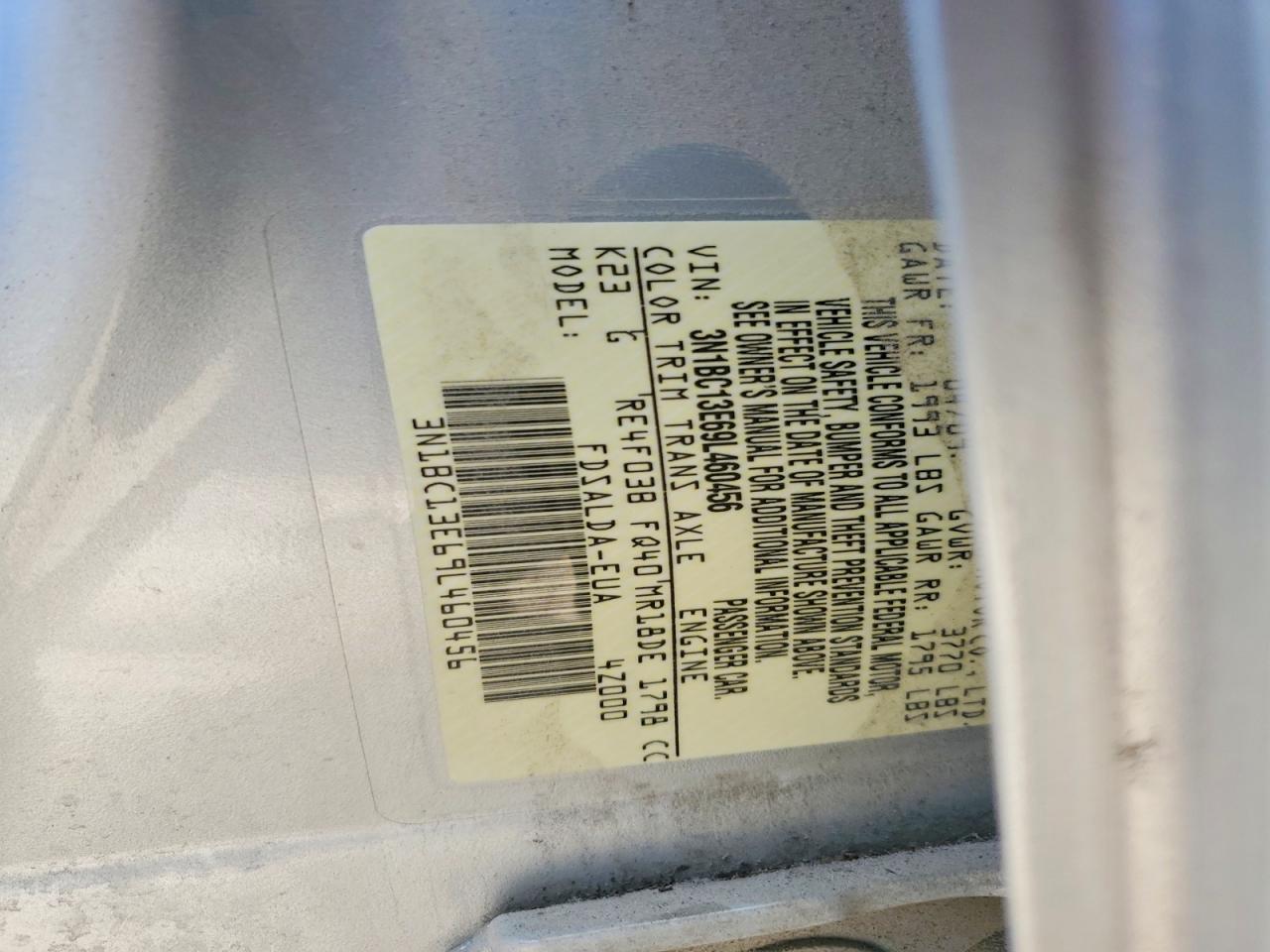 2009 Nissan Versa 1.8 S Silver vin: 3N1BC13E69L460456