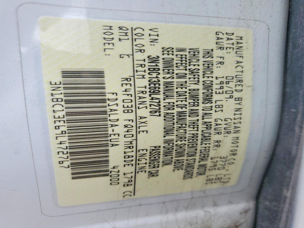 2009 Nissan Versa 1.8 S White vin: 3N1BC13E69L472767
