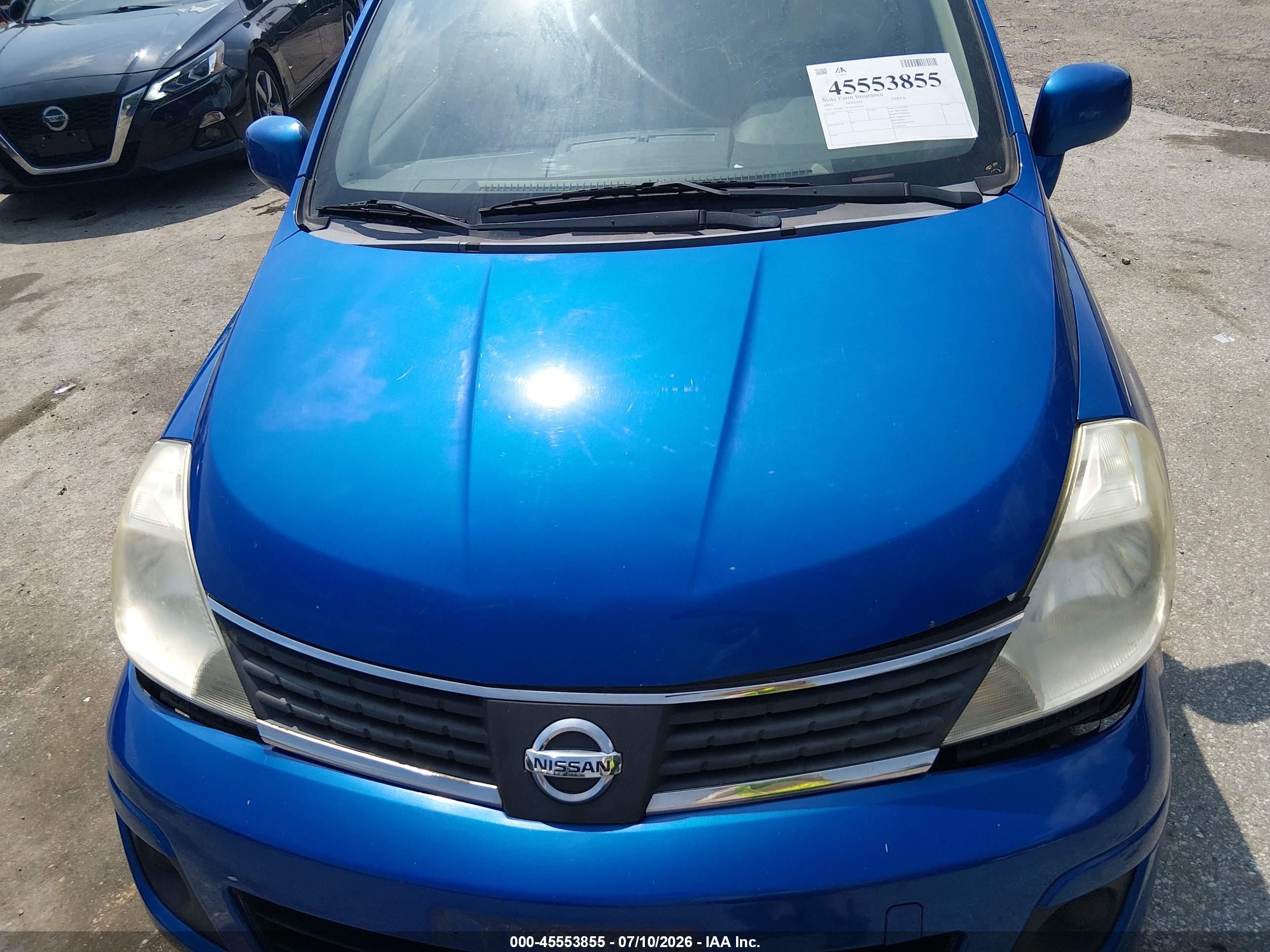 2007 Nissan Versa 1.8sl Blue vin: 3N1BC13E77L420593
