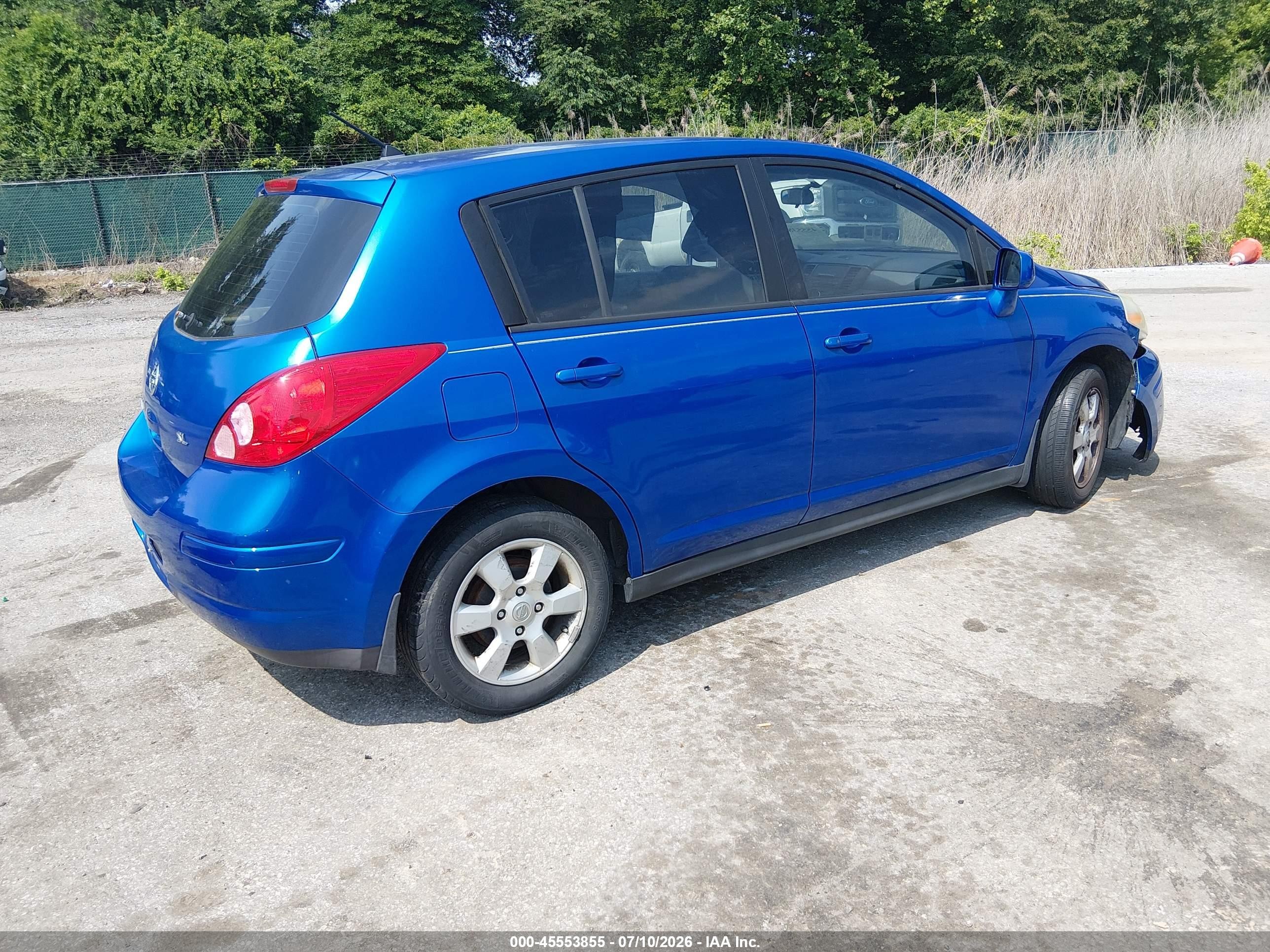 2007 Nissan Versa 1.8sl Blue vin: 3N1BC13E77L420593