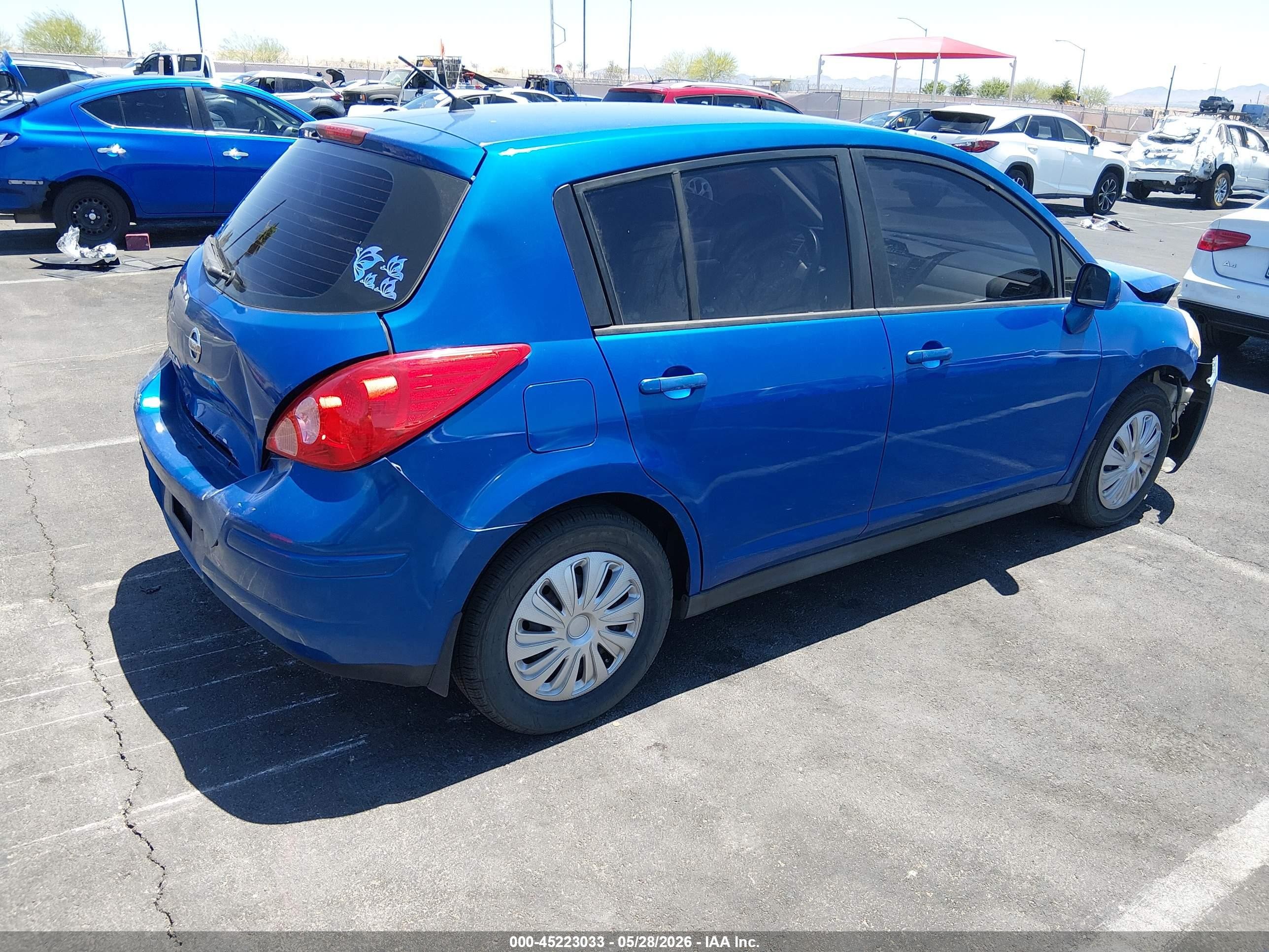 2007 Nissan Versa 1.8s Blue vin: 3N1BC13E87L376345