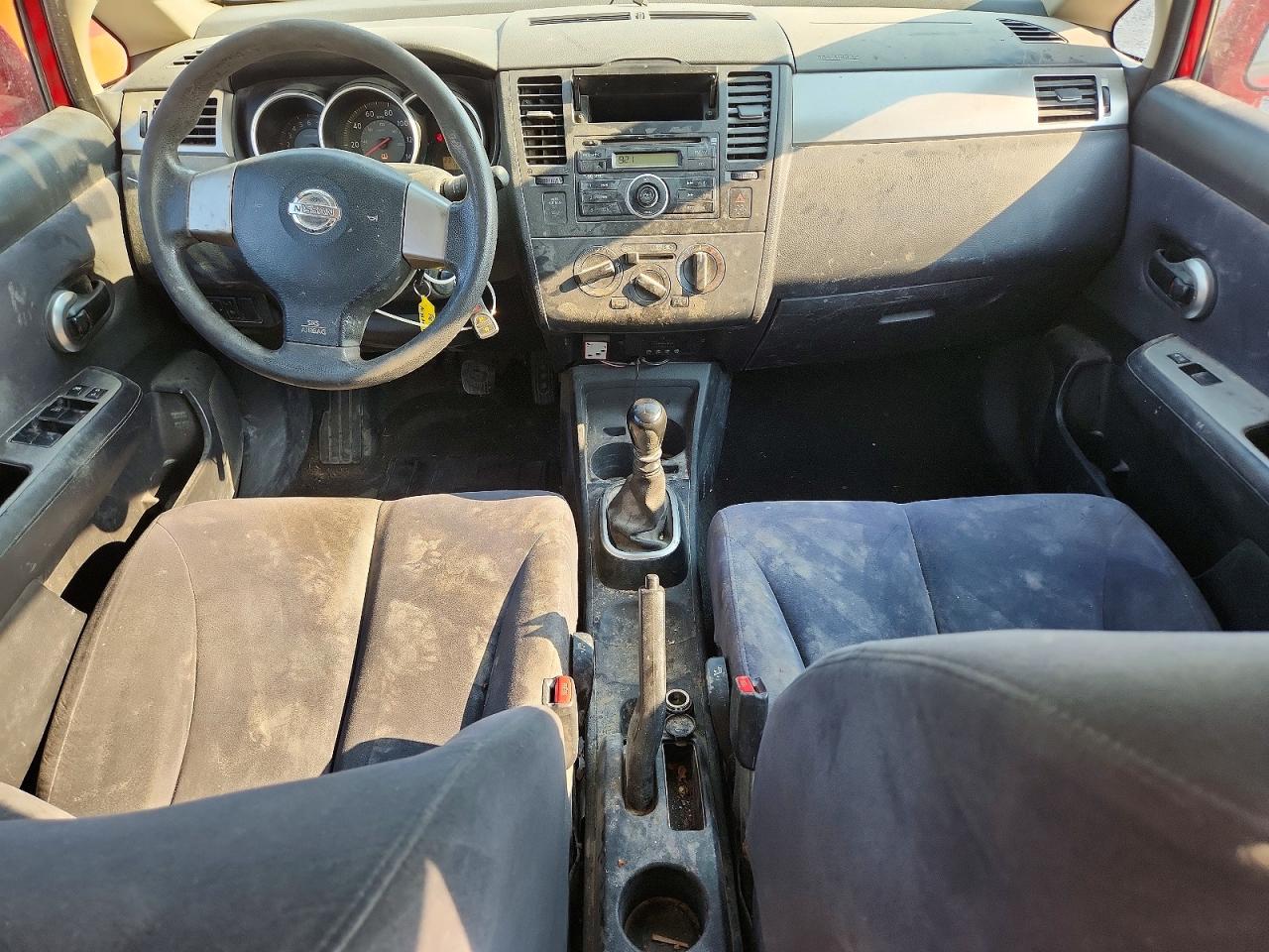 2007 Nissan Versa 1.8 S Red vin: 3N1BC13E87L406833