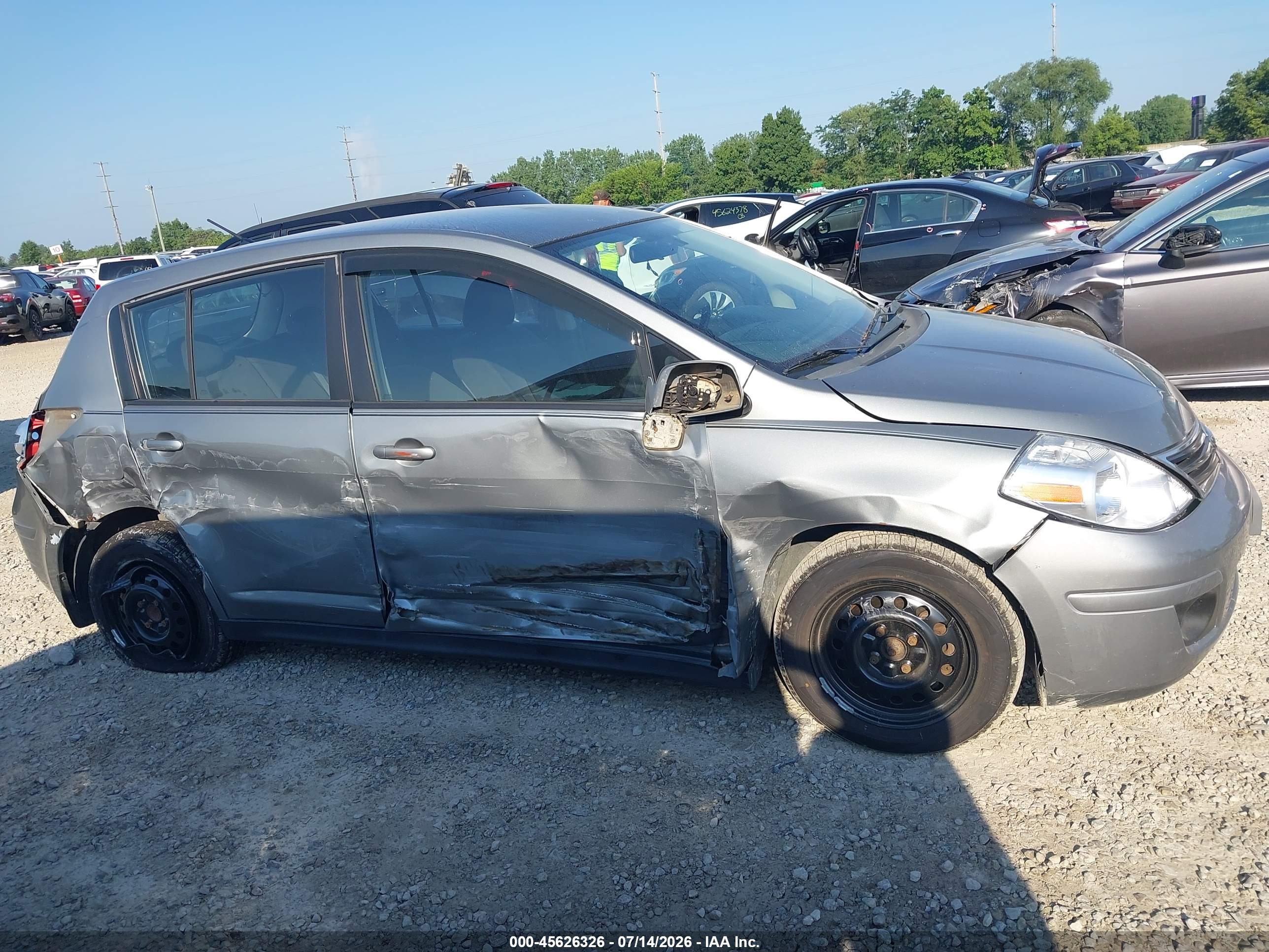 2007 Nissan Versa 1.8s Gray vin: 3N1BC13E87L422644