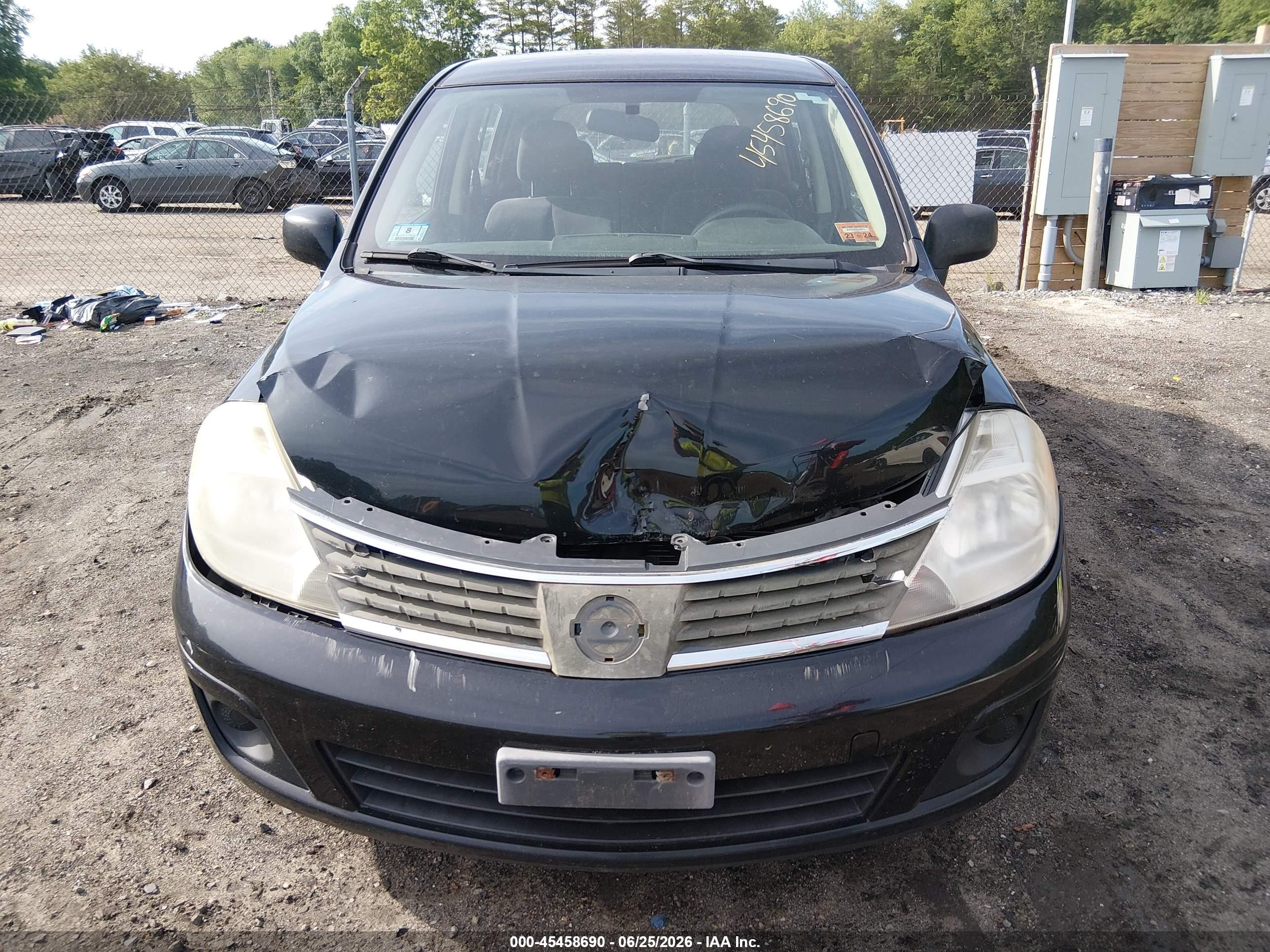 2008 Nissan Versa 1.8 S Black vin: 3N1BC13E88L365024